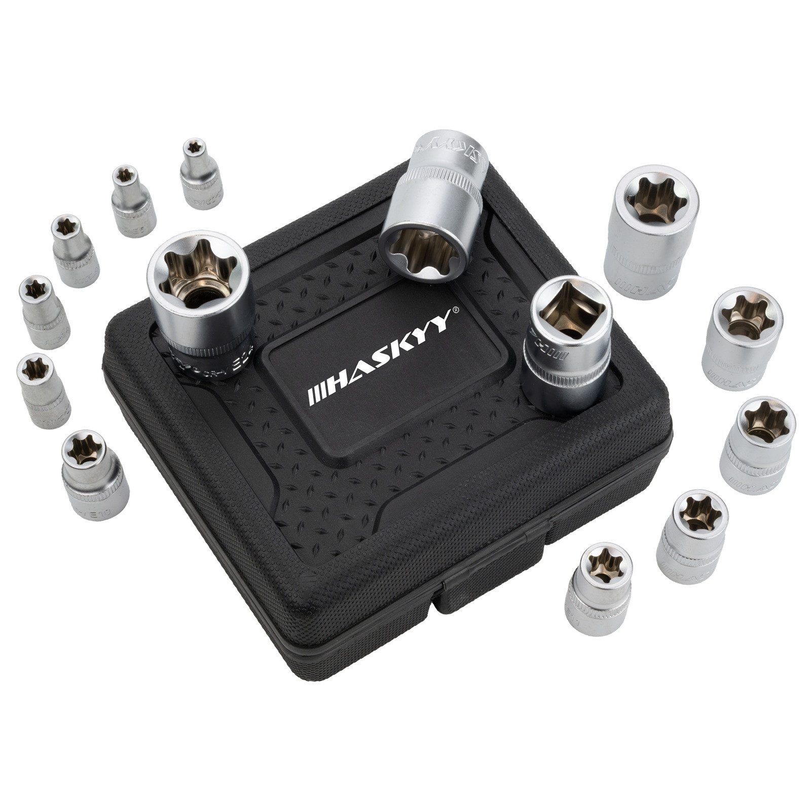 HASKYY Torxschlüssel Außen Torx Steckschlüssel Satz E4-E24