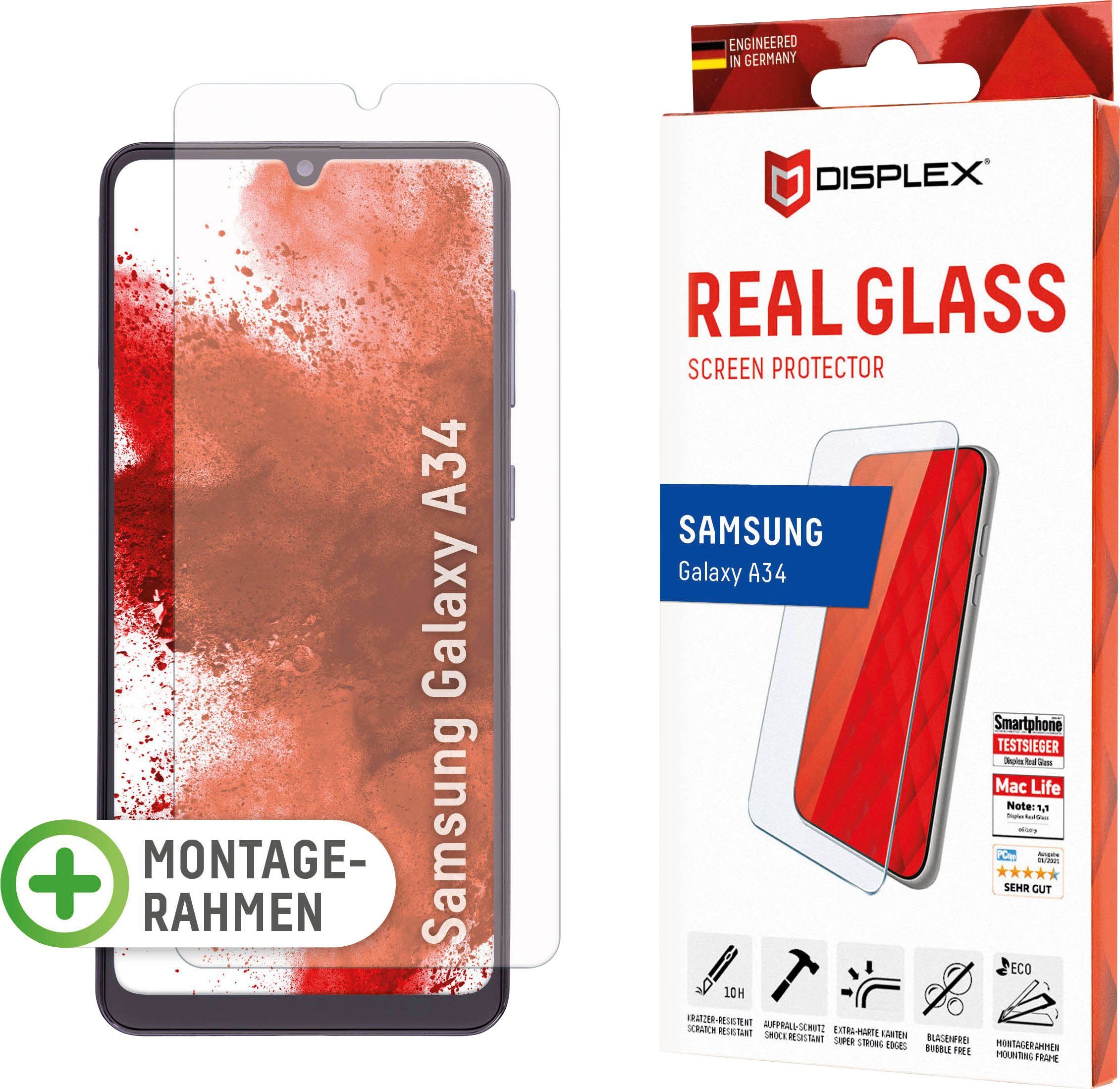 Displex Displayschutzfolie Real Glass Samsung Galaxy A34 5G für Samsung Galaxy A34 5G