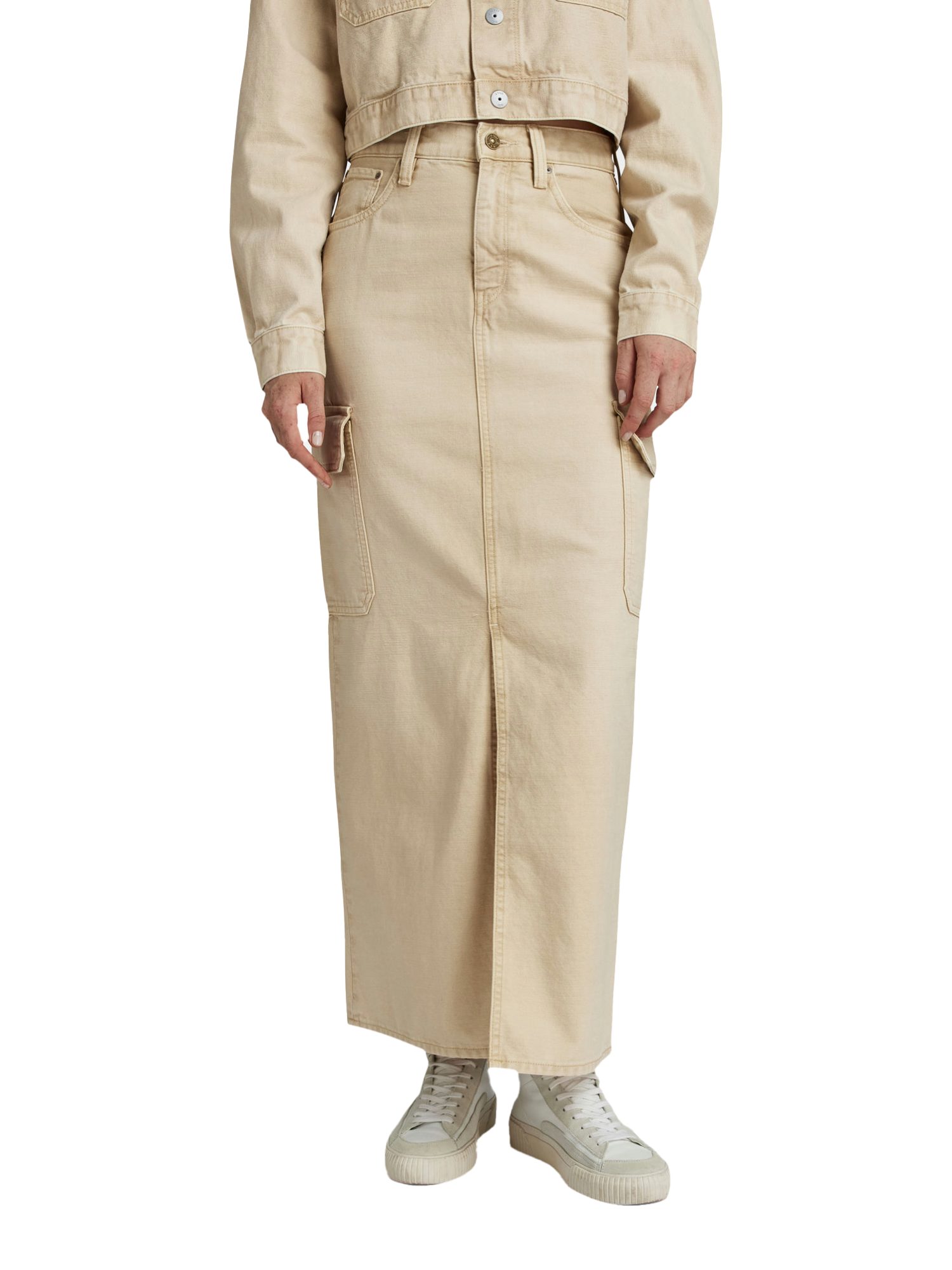 G-STAR A-Linien-Rock natur,Casual,Baumwolle,Unifarben,Straight Leg,Mittel