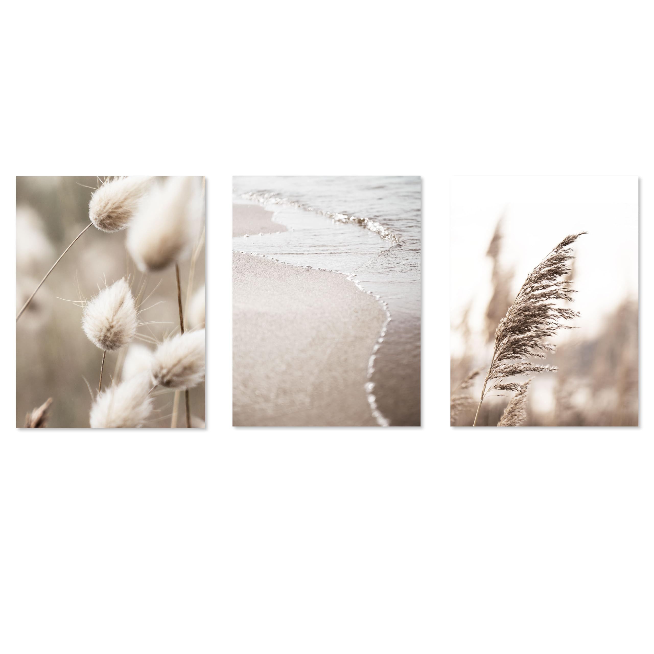 LUMASOUL Poster 3er Set ohne Rahmen - 21 x 30 cm - Boho Motiv - Aesthetic Kunstdrucke