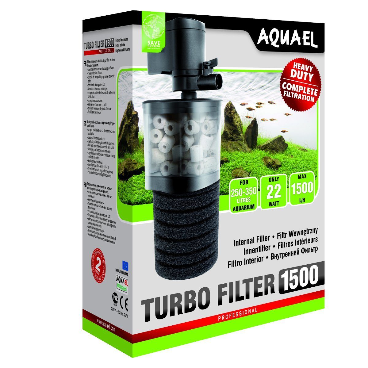 Aquariumfilter Innenfilter TURBO FILTER 1500