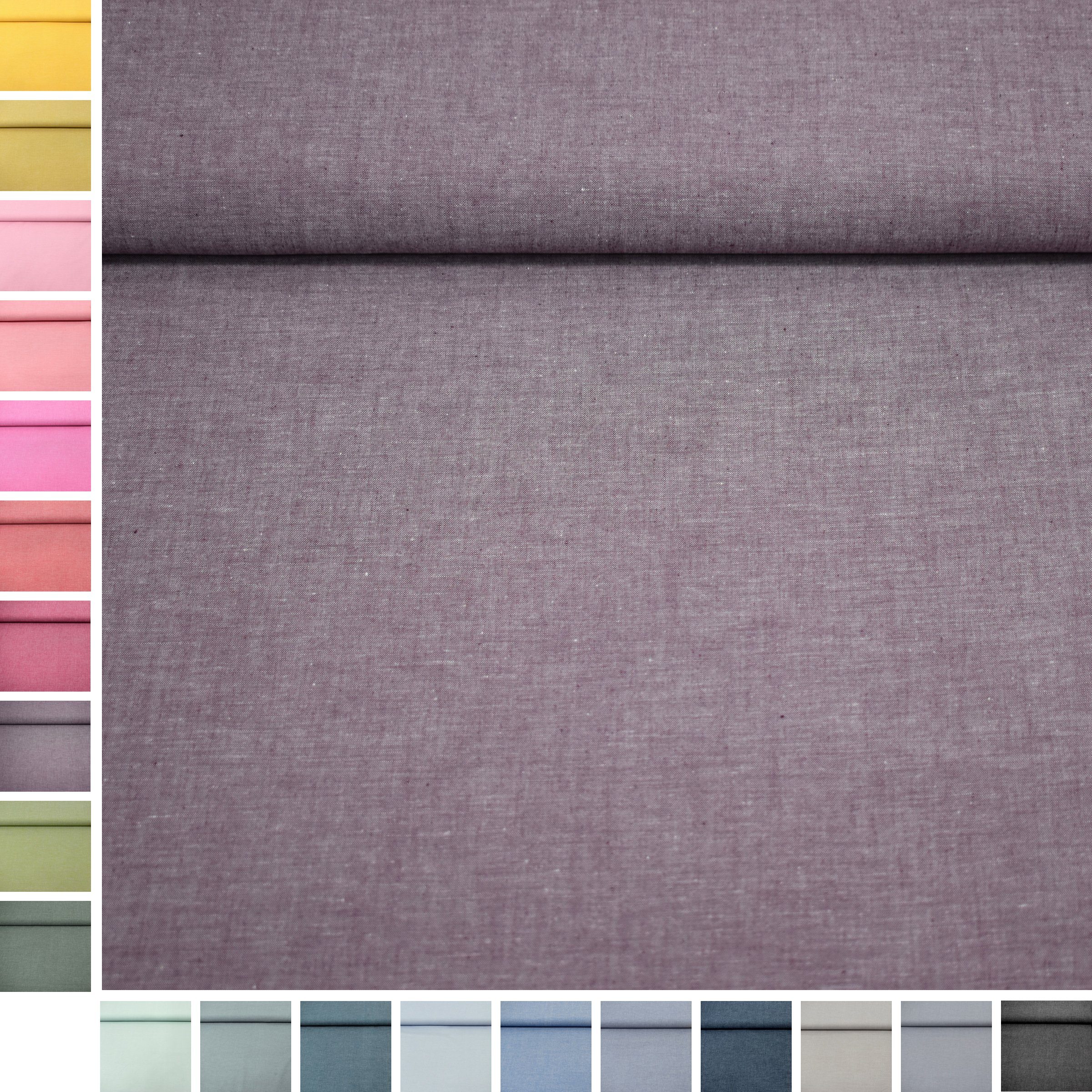 MAGAM-Stoffe Stoff "Mona", uni Baumwollstoff aus Niederlande ÖKO-TEX Meterware ab 50cm