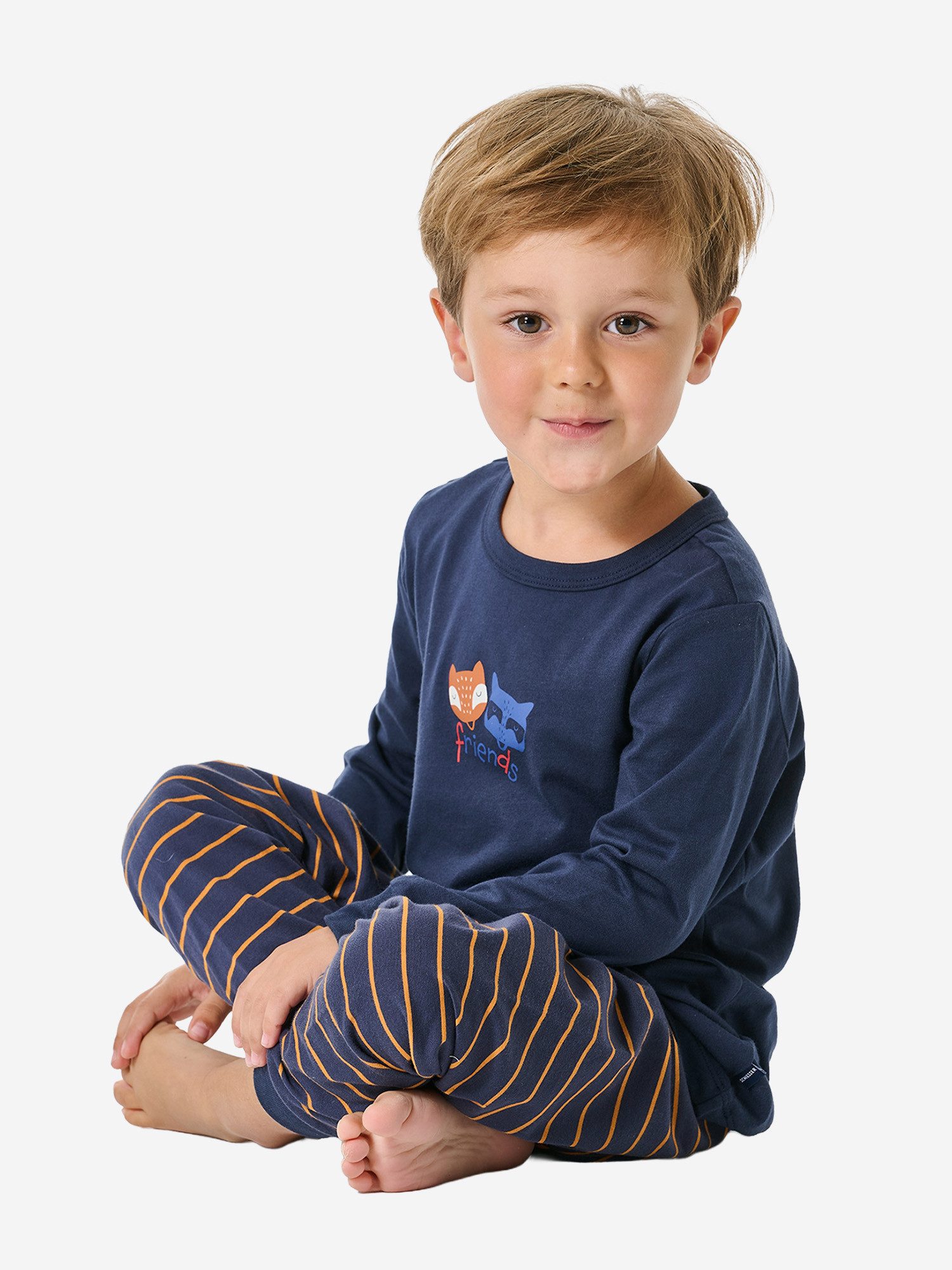 Schiesser Pyjama Boys World (2 tlg) schlafanzug schlafmode bequem