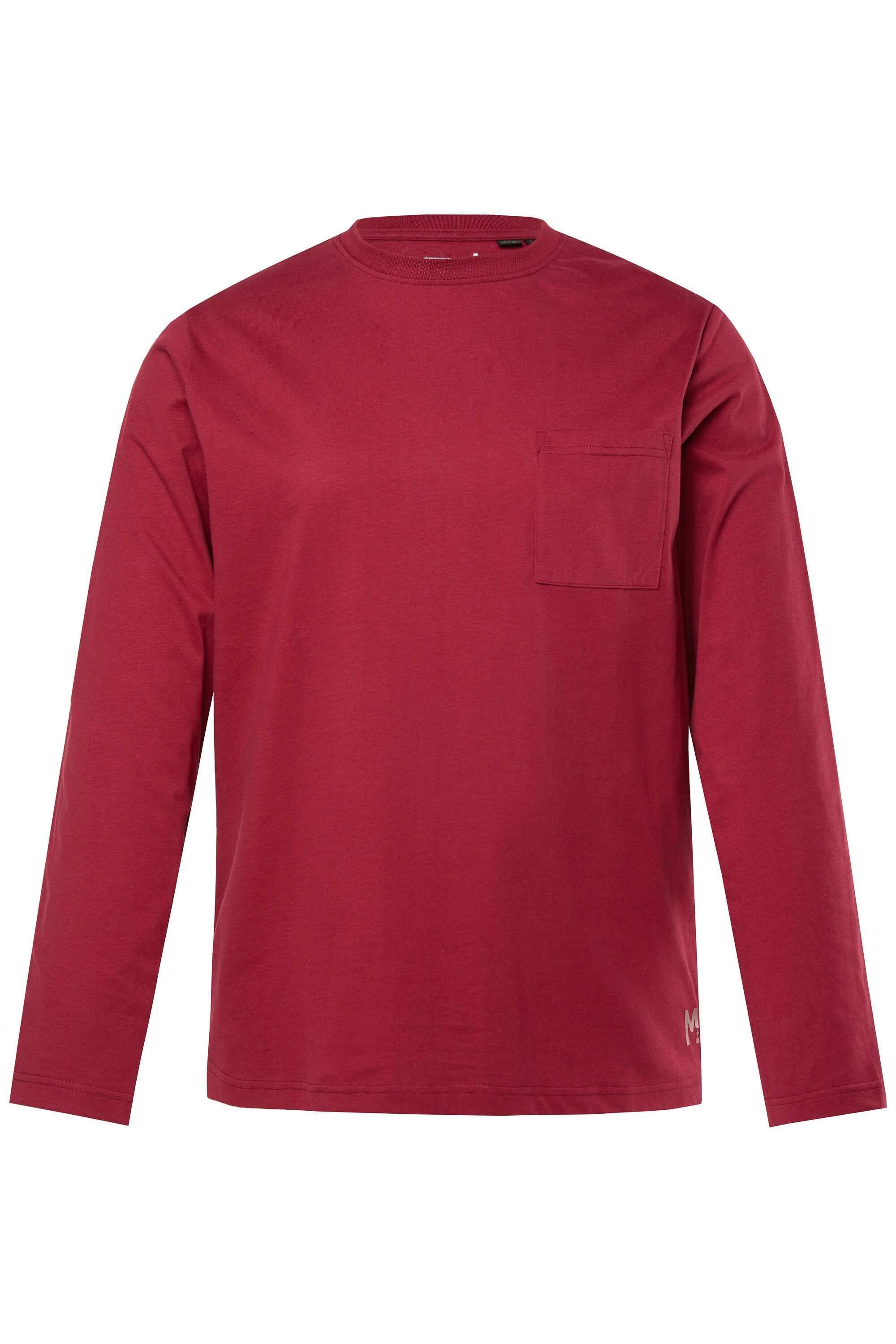 Men Plus T-Shirt Langarmshirt Brusttasche