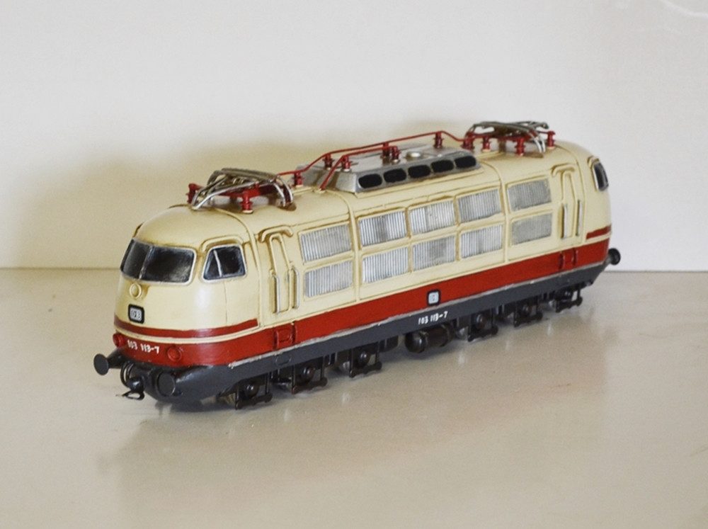 JS GartenDeko Modellbus DB-Baureihe 103 Elektrolokomotive L 40 cm Oldtimer Modelllokomotive
