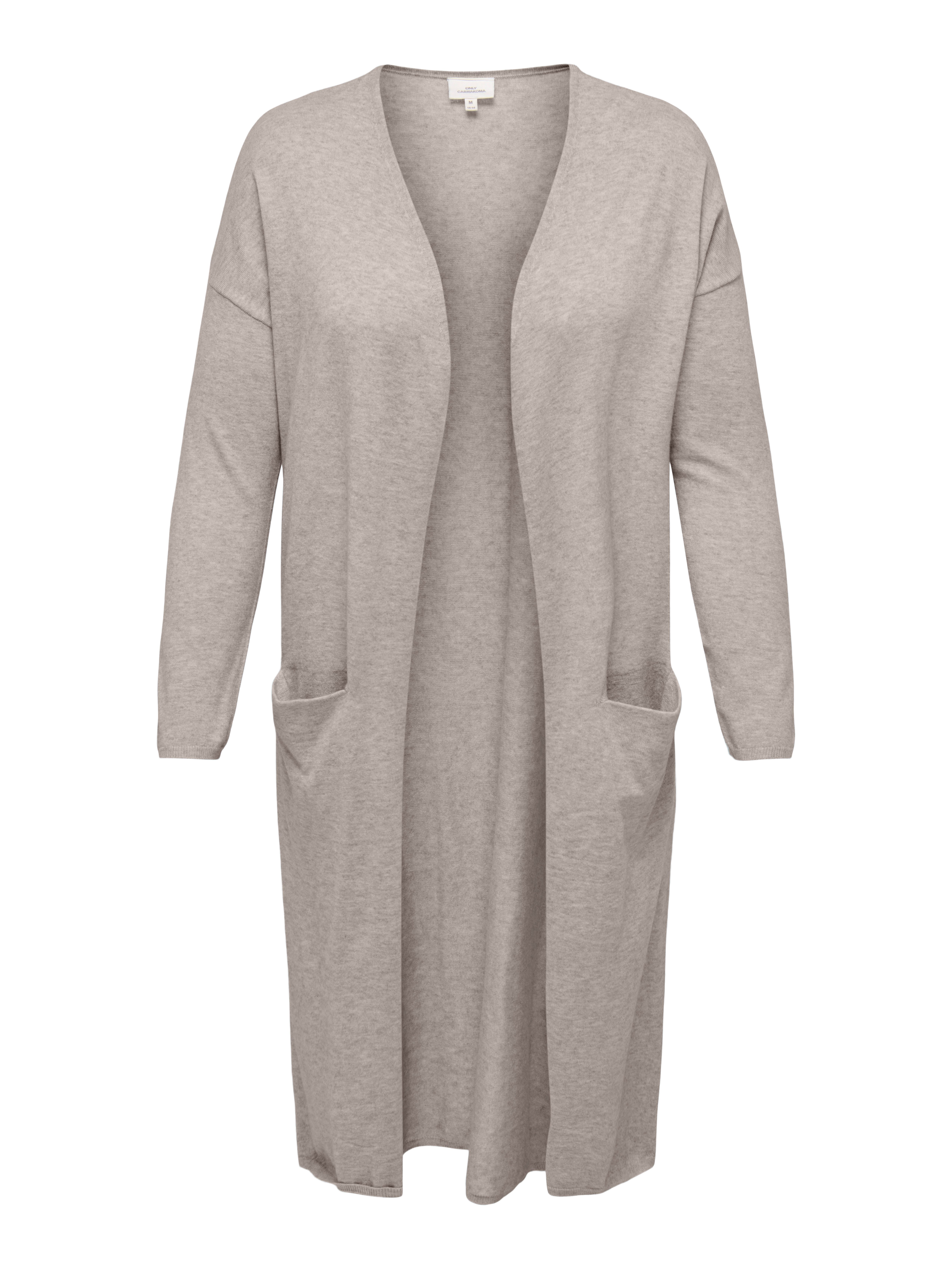 ONLY CARMAKOMA Strickjacke CARNEW ESLY LS OPEN LONG CARDIGAN NP KNT Viskosemischung