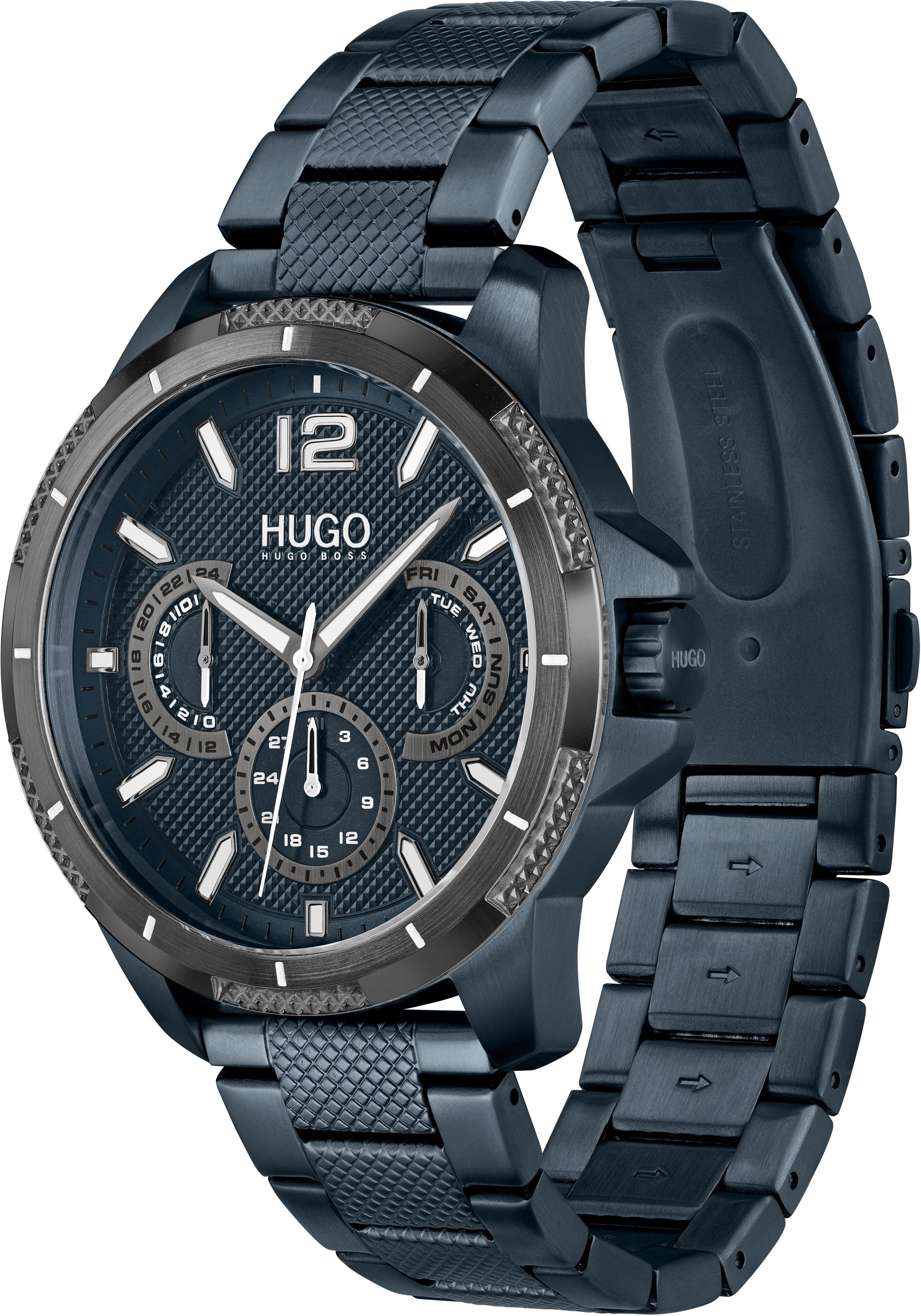 HUGO Multifunktionsuhr #SPORT 1530194, Quarzuhr, Armbanduhr, Herrenuhr, Dat günstig online kaufen