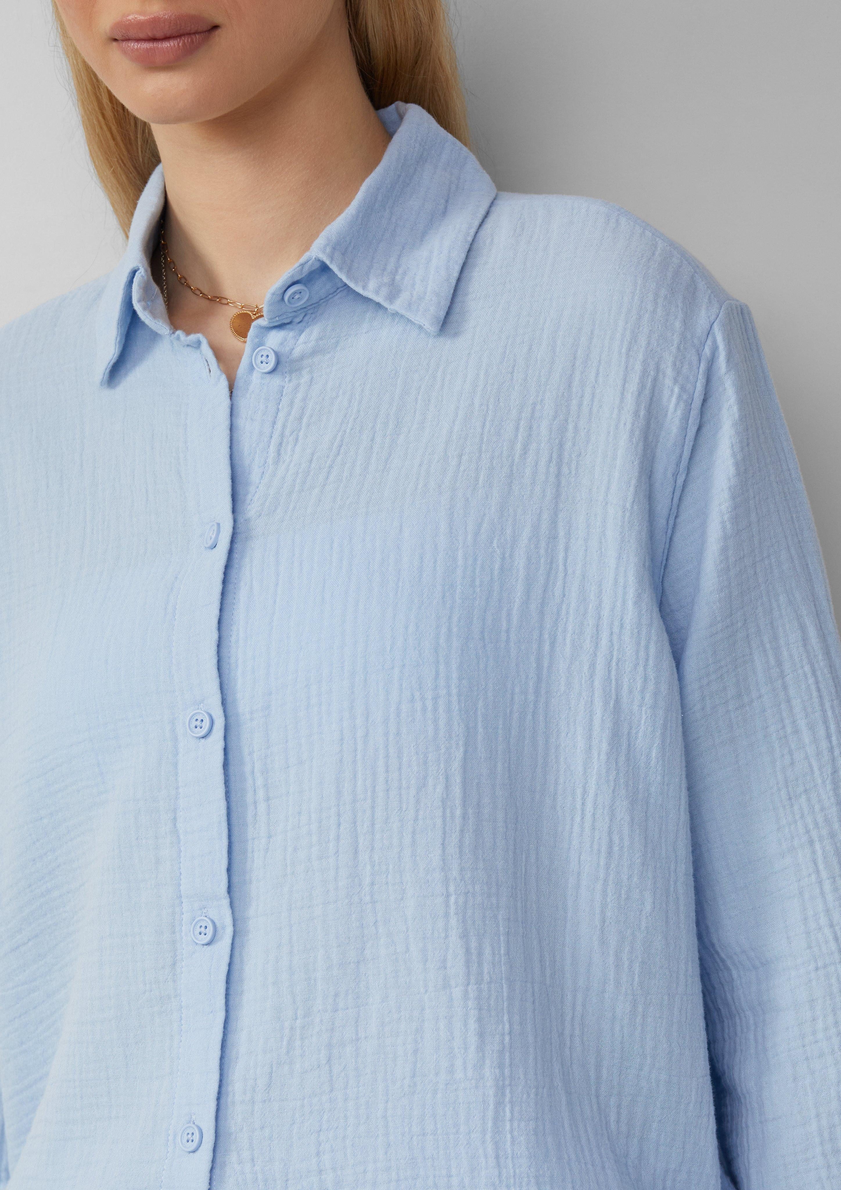 QS Langarmbluse Musselin-Bluse günstig online kaufen
