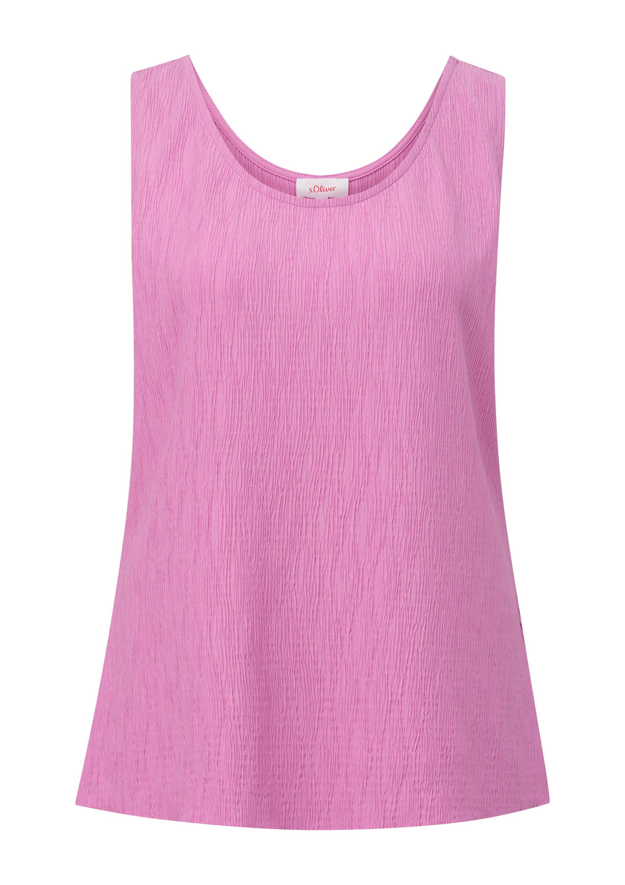 s.Oliver Muscleshirt T-Shirt Plissiertes Shirt aus Jersey günstig online kaufen