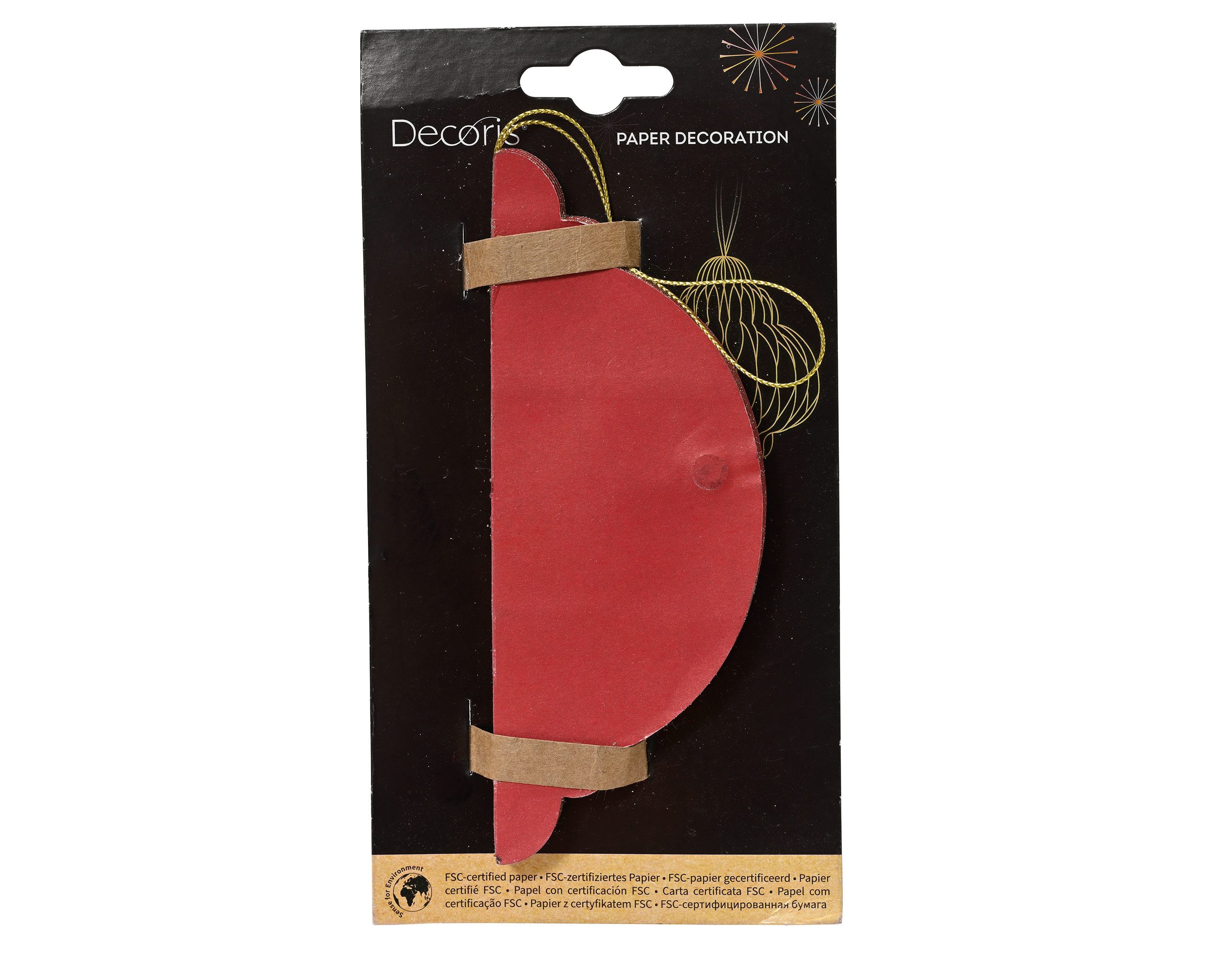 Kaemingk Wabendekoration, Wabenfigur Ornament 11,5x15cm mit Magnetverschluss 1 Stück Rot