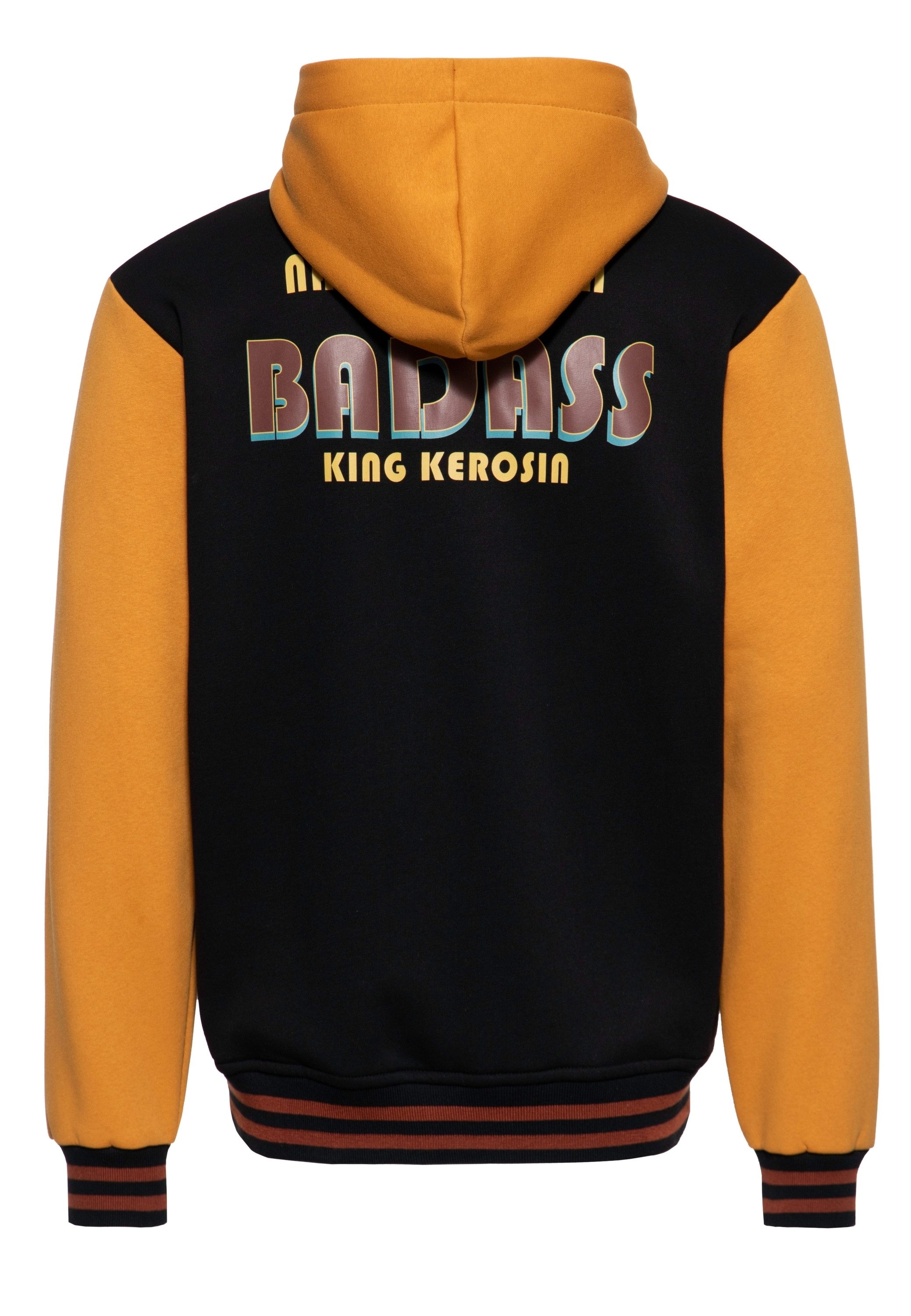 KingKerosin Kapuzensweatjacke Natural Born Badass (1-tlg) mit Backprint