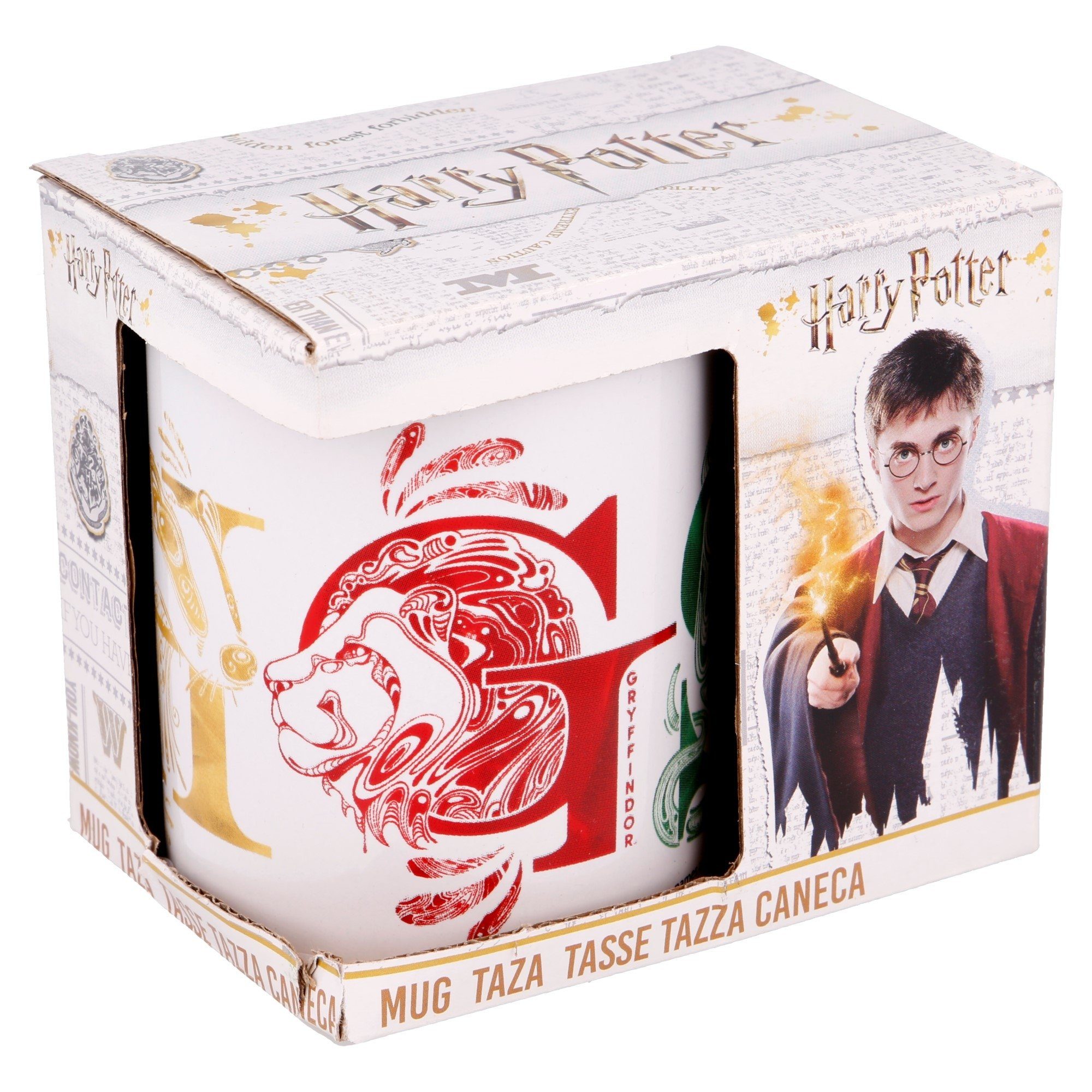 Harry Potter Tasse Harry Potter Hogwarts 4 Häuser Kaffeetasse Teetasse, Keramik, 330 ml