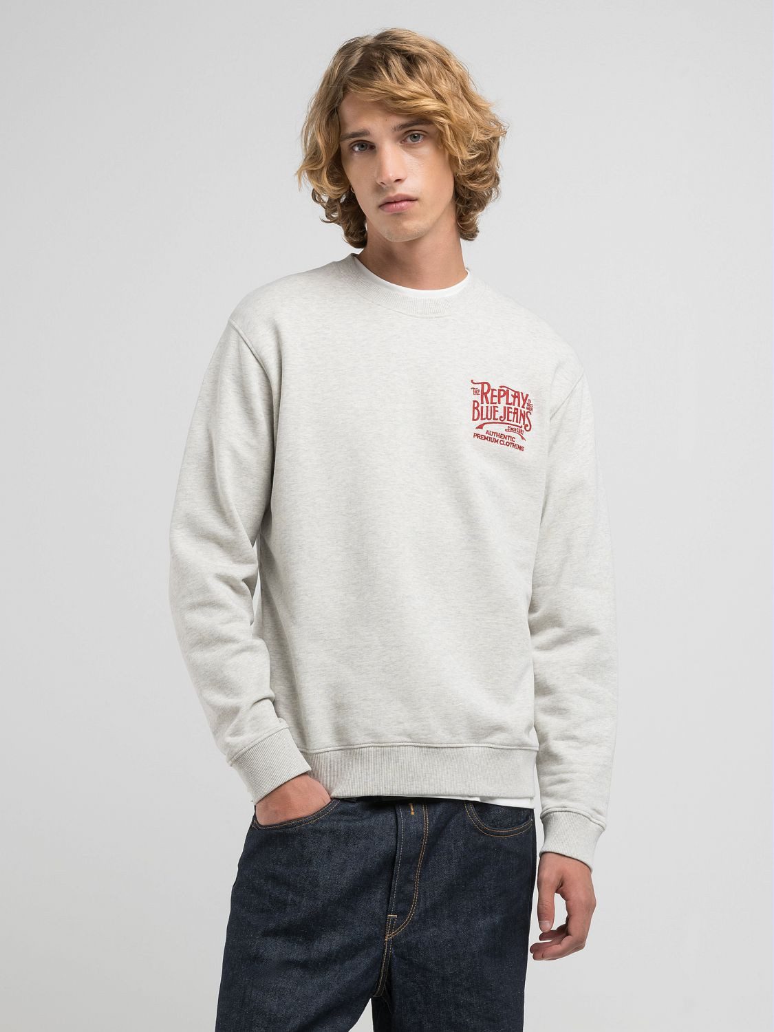 Replay Sweatshirt mit Stickerei auf der günstig online kaufen