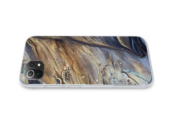 MuchoWow Handyhülle Marmor - Gold - Aquarell - Textur - Marmoroptik, Phone Case, Handyhülle Xiaomi Mi 11 Lite, Silikon, Schutzhülle