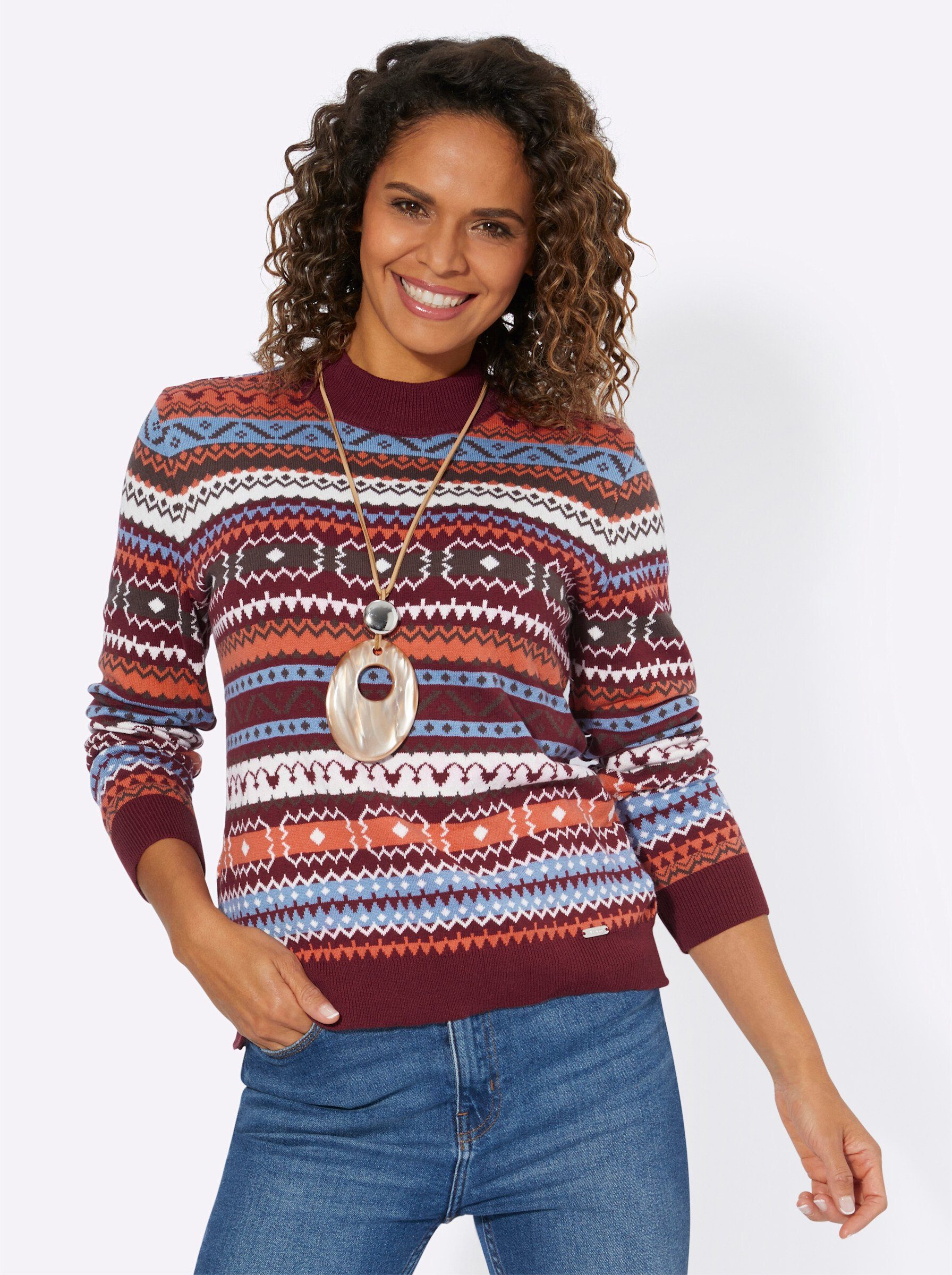 Strickpullover Jacquard-Pullover
