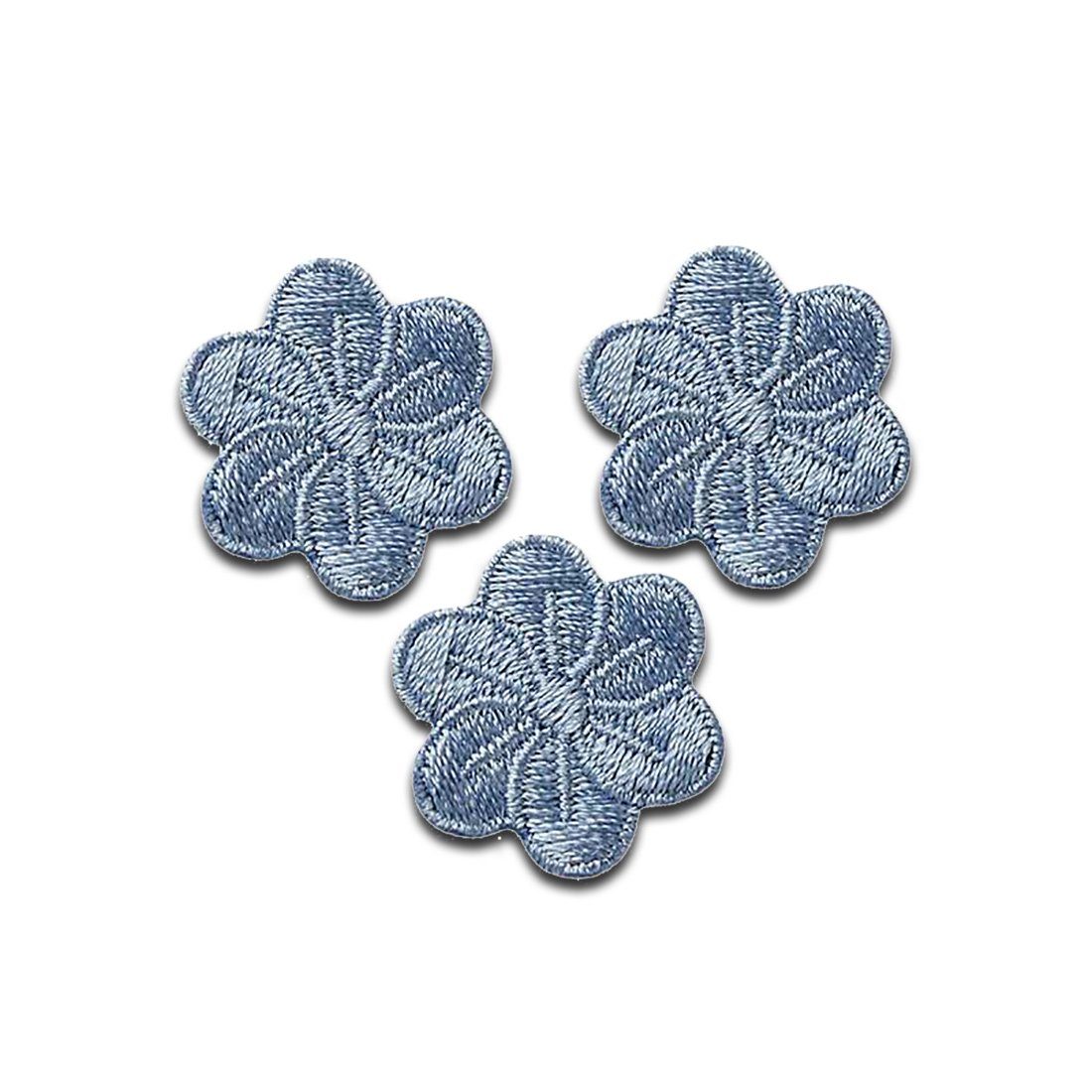 Mono-Quick Пластырь Bügelbild, Aufbügler, Applikationen, Patches, Flicken, zum aufbügeln, Polyester, Blumen 3 Stück Blüten Pflanze - Größe: 2,2 x 2,2 cm