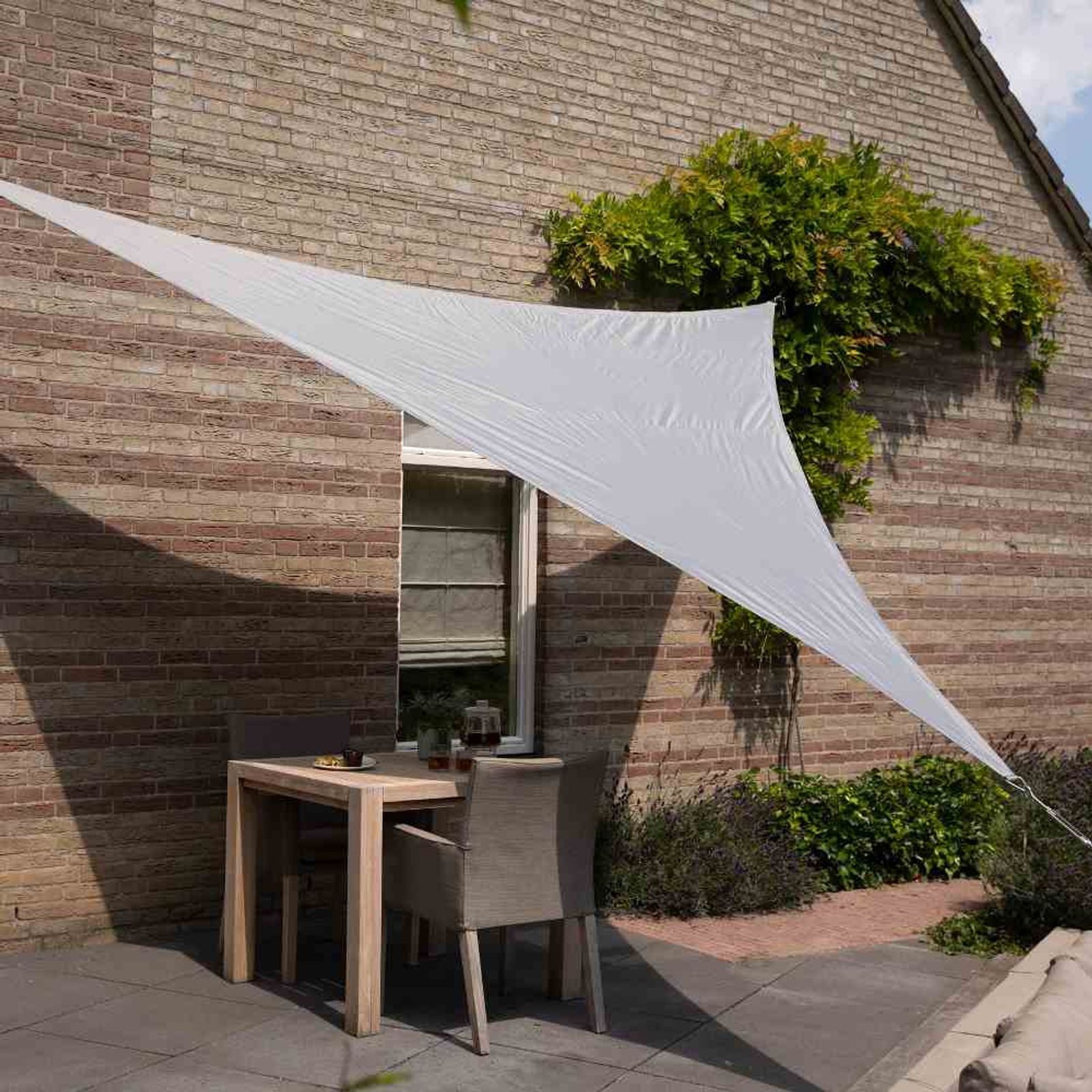 Sonnensegel Sonnensegel Dreieck Sonnenschutz 4x4 m Windschutz UV-Schutz Hellgrau