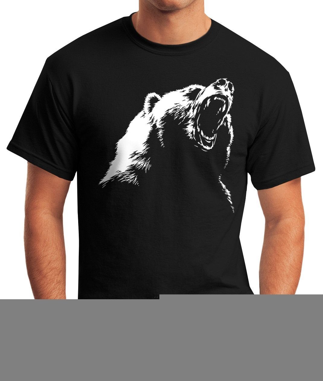 MoonWorks Print-Shirt Herren T-Shirt Grizzly Bär günstig online kaufen