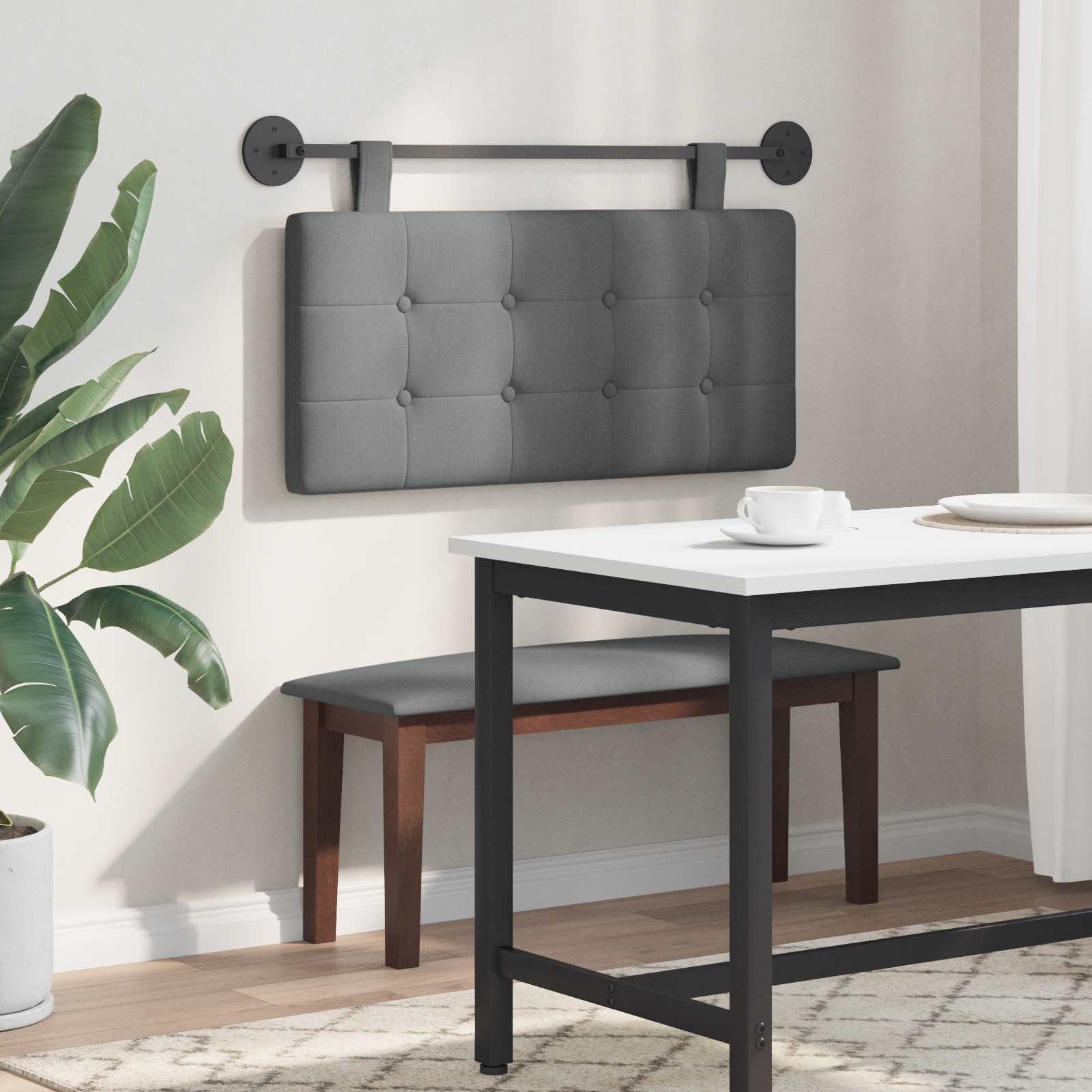 vidaXL Bett Hängendes Kopfteil Stoff (1-tlg) – Bild 4 von 5