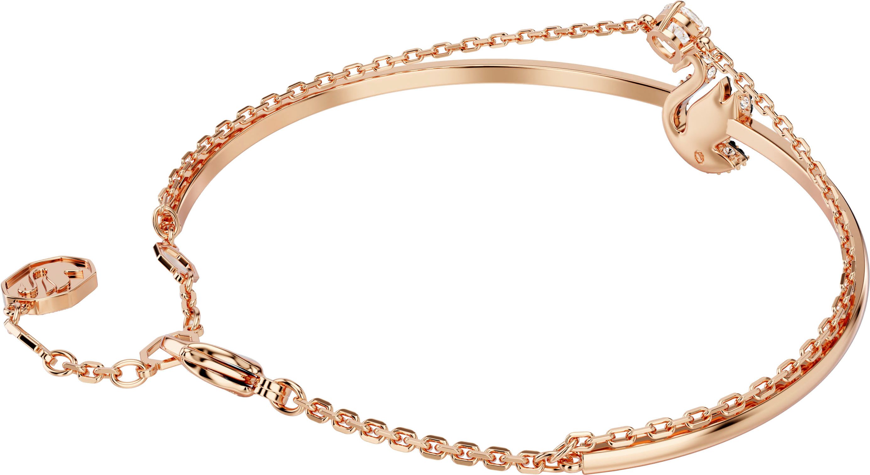 Swarovski Armreif Swarovski Iconic Swan, mit Swarovski® Kristall und Emaille