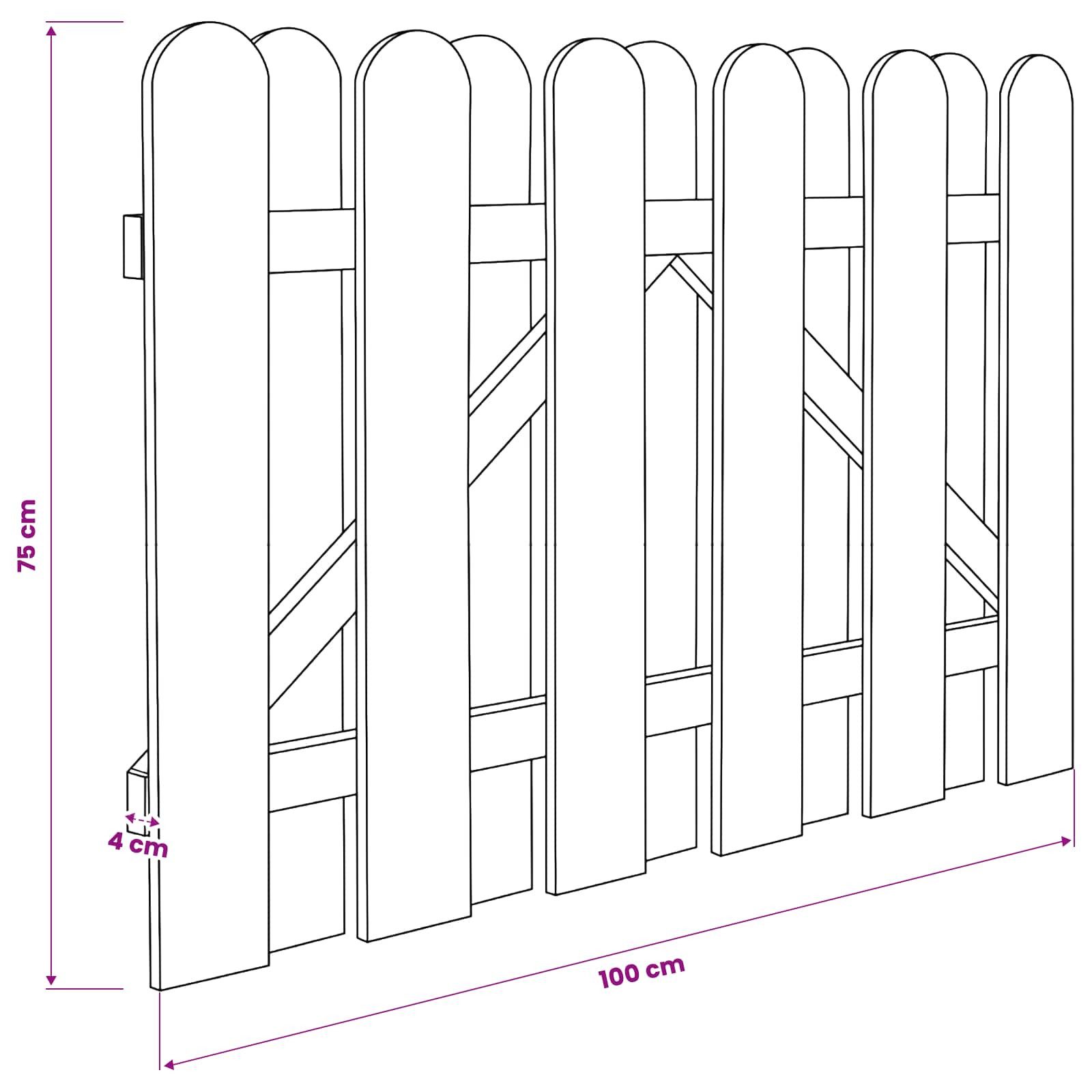 vidaXL Gartentor Gartentor 100 x 75 cm Massives Kiefernholz Grün – Bild 5 von 5