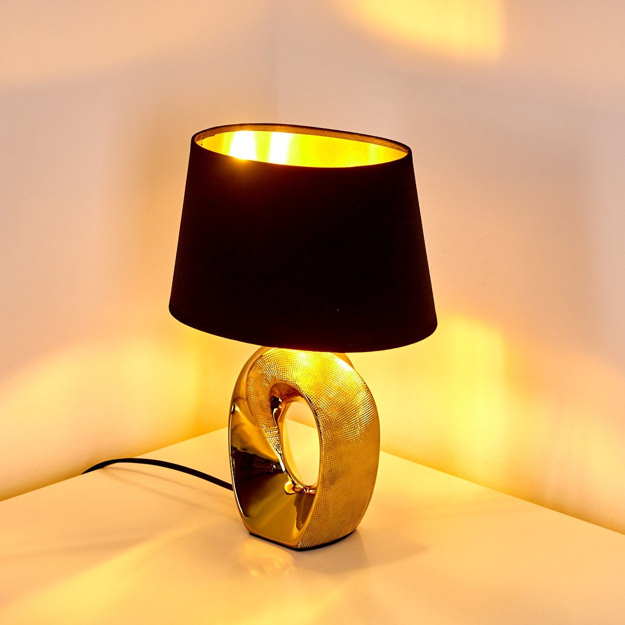 hofstein Tischleuchte Nacht Schreib Tisch Lese Lampen Schlaf Wohn Zimmer Raum Leuchten