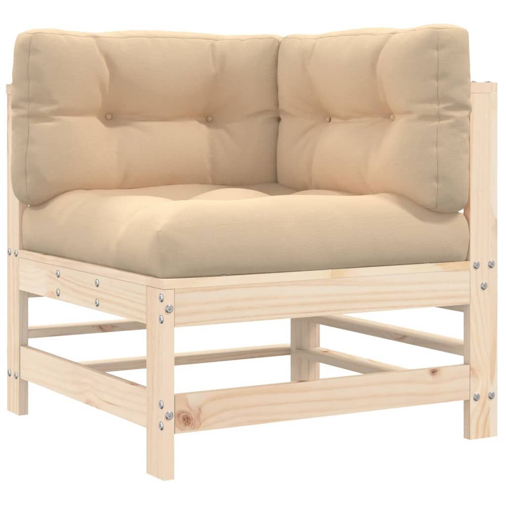 vidaXL Sofaelement Ecksofa mit Kissen Massivholz günstig online kaufen