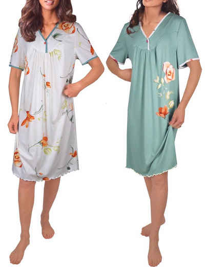 Consult-Tex Nachthemd »Damen Nachthemd 2 Stück Packung« (Spar-Set, 2 Stück Packung, 2-tlg., 2er-Pack) bequem zu Tragen