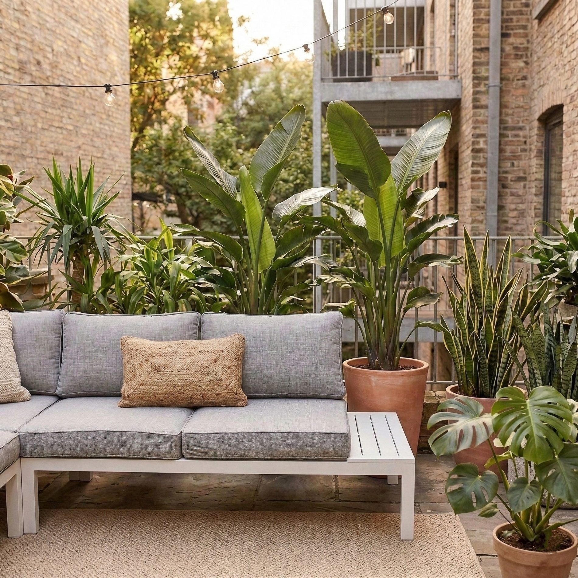 Home Islands Gartenlounge-Set Laos, Outdoor-Ecklounge, Gartensofa mit Tisch, (Spar-Set, 4-tlg), Ablagen Aluminium, mehrere Stellvarianten möglich