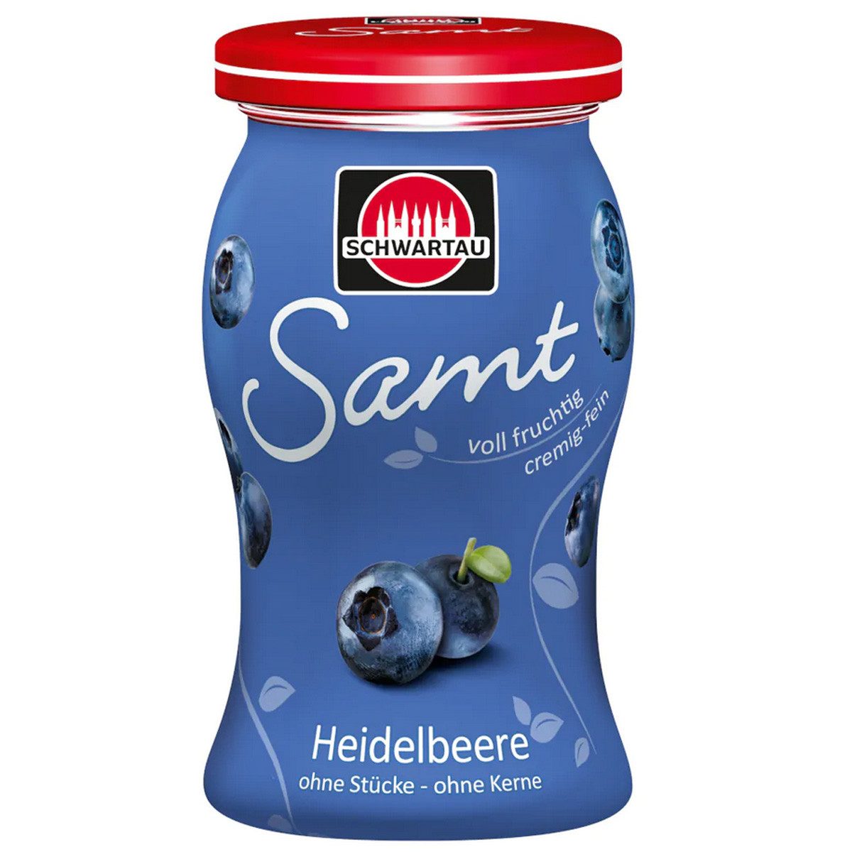 SCHWARTAU Fruchtaufstrich, Schwartau Samt Heidelbeere Frühstück Fruchtaufstrich Streichzart 270g