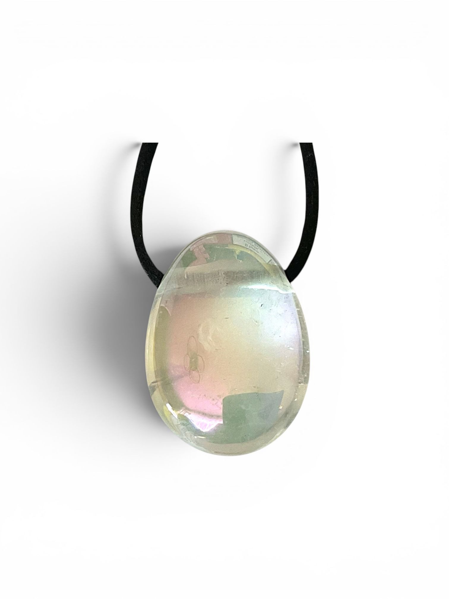 Steinfixx® Edelstein Anhänger aus echtem Angel Aura, Tropfenanhänger, (absoluter Blickfang I Aura-Veredelung, 1-St., incl. Lederband und Geschenkverpackung), AA – Bild 5 von 5