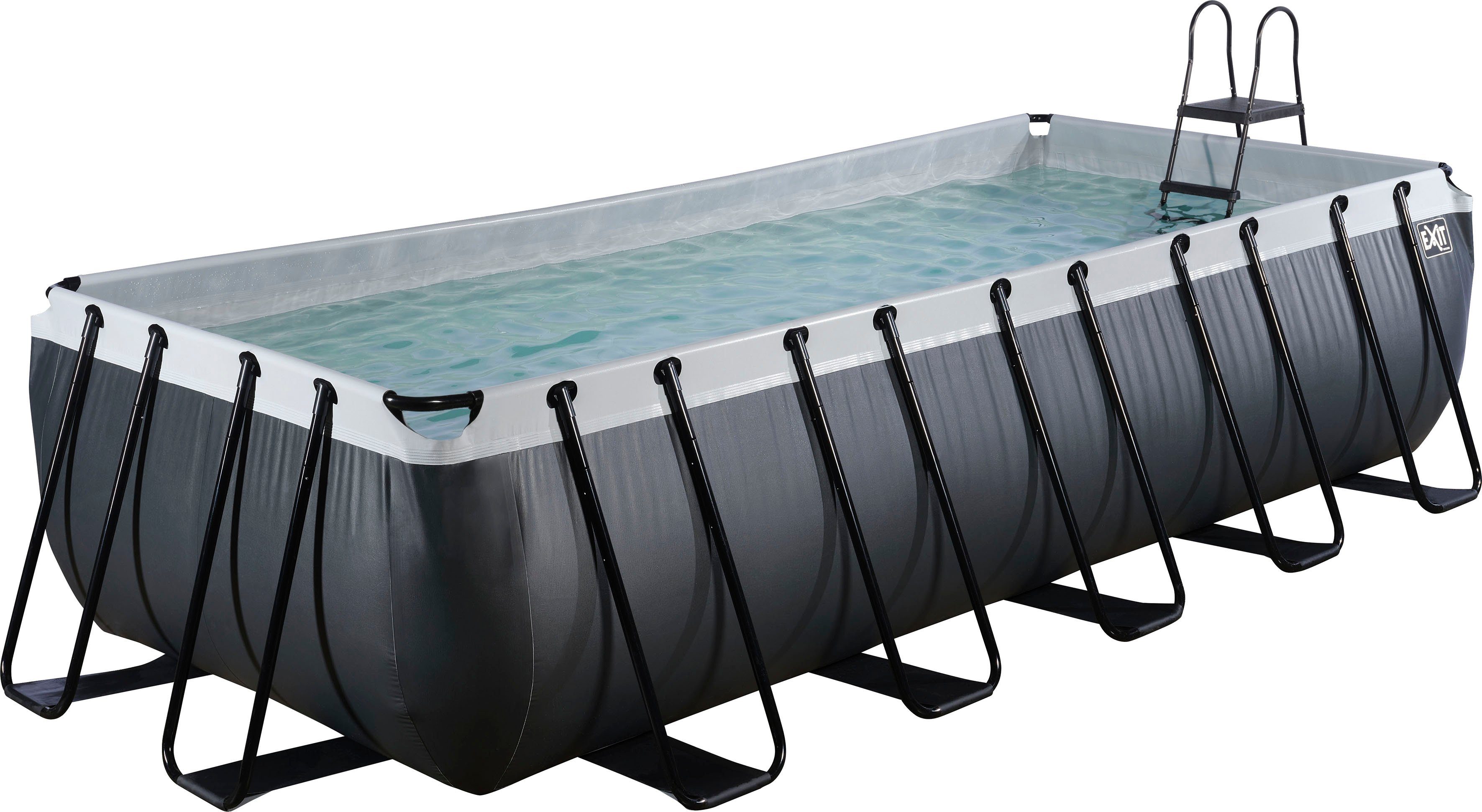 EXIT Framepool inkl. Sicherheitsleiter und Kartuschenfilterpumpe (Set, 3-tlg), BxLxH: 250x540x122 cm