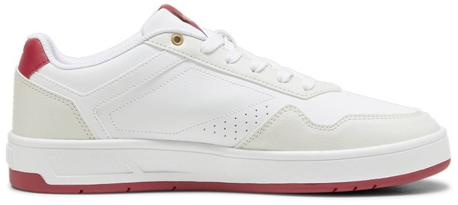 Puma Court Classic White-Vapor Gray-Club Red Sneaker