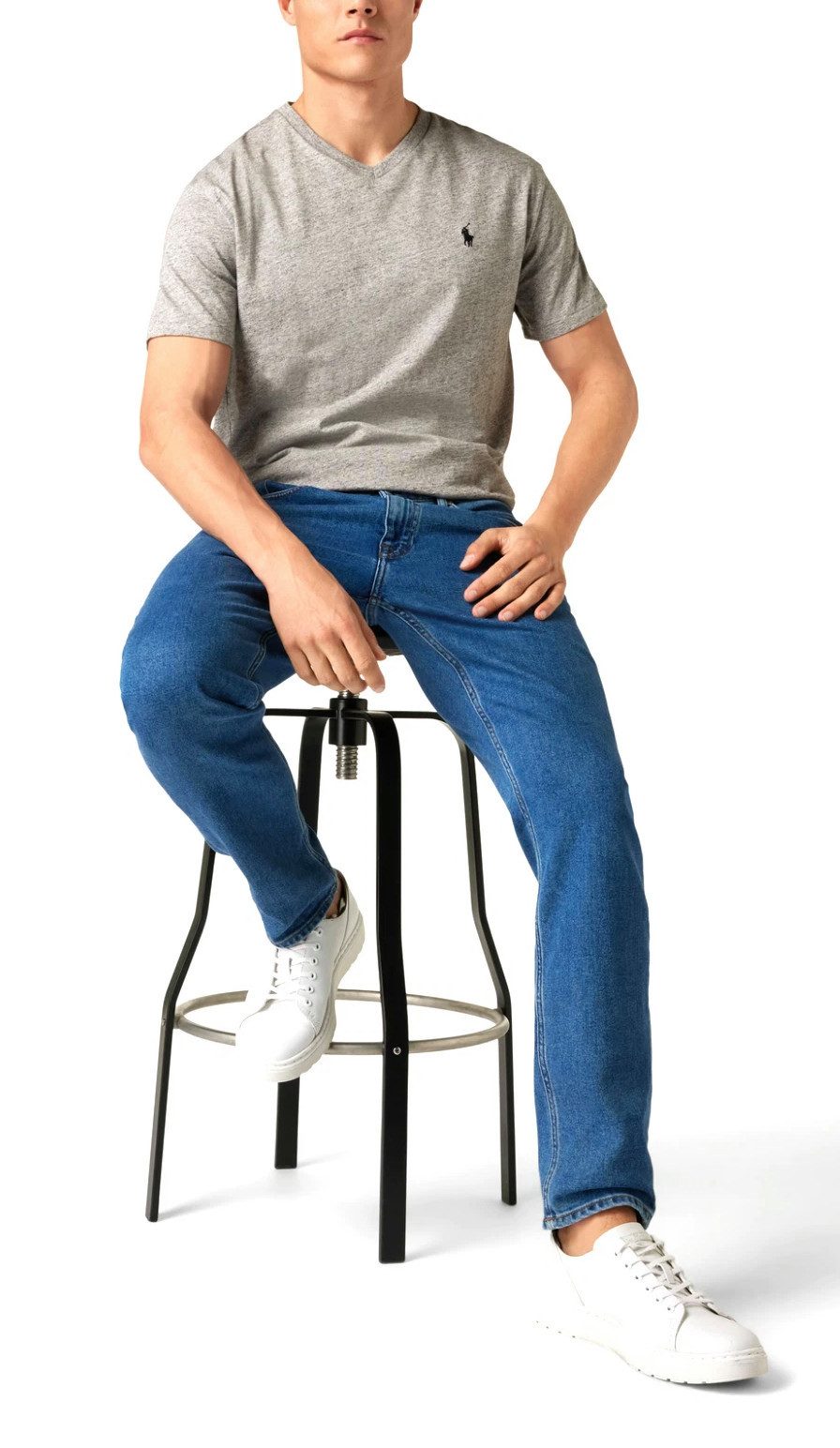 Polo Ralph Lauren T-Shirt Custom Slim Fit hochwertiger Interlock-Stoff Bio-Baumwolle, die umweltfreundlich produziert wurde