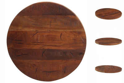 vidaXL Esstisch Tischplatte Ø 50x2,5 cm Rund Altholz Massiv für Bistrotisch