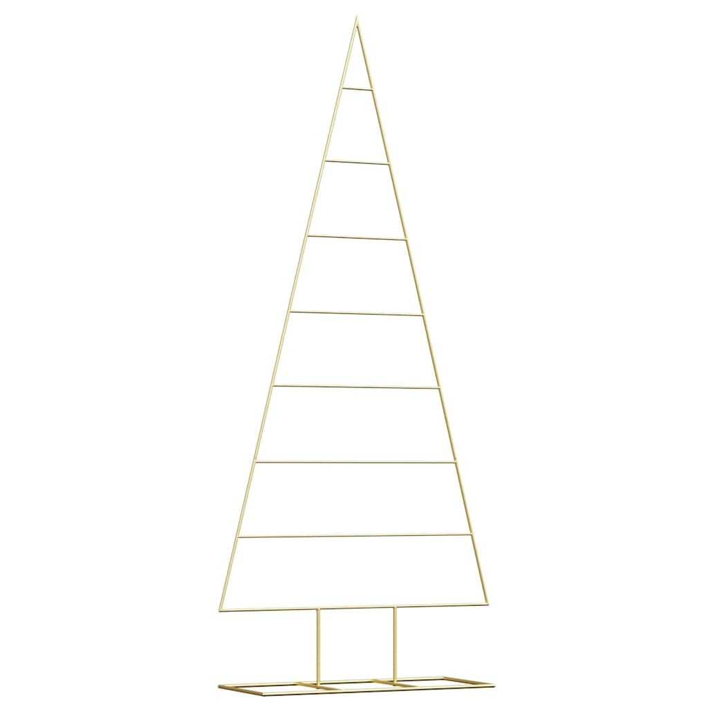 vidaXL Künstlicher Weihnachtsbaum Metall Weihnachtsbaum Gold 181 cm Pulverbeschichteter Stahl