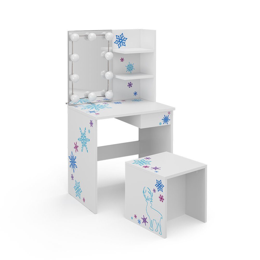 Vicco Schminktisch Schneeflocke, Weiß, 54.8 cm günstig online kaufen