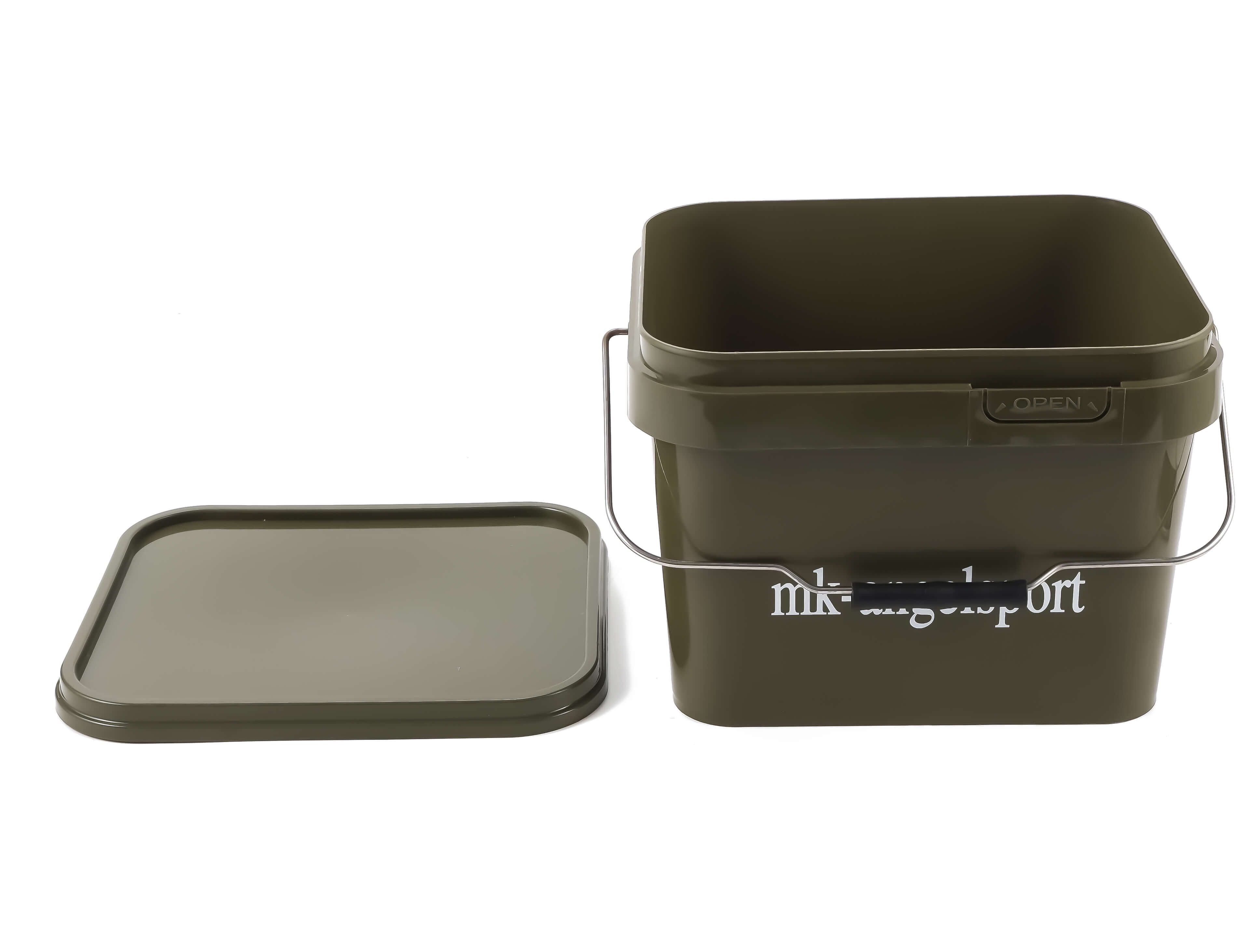 MK Angelsport Köderfischeimer MK Bait Bucket 10 Liter Futter Eimer mit Henkel