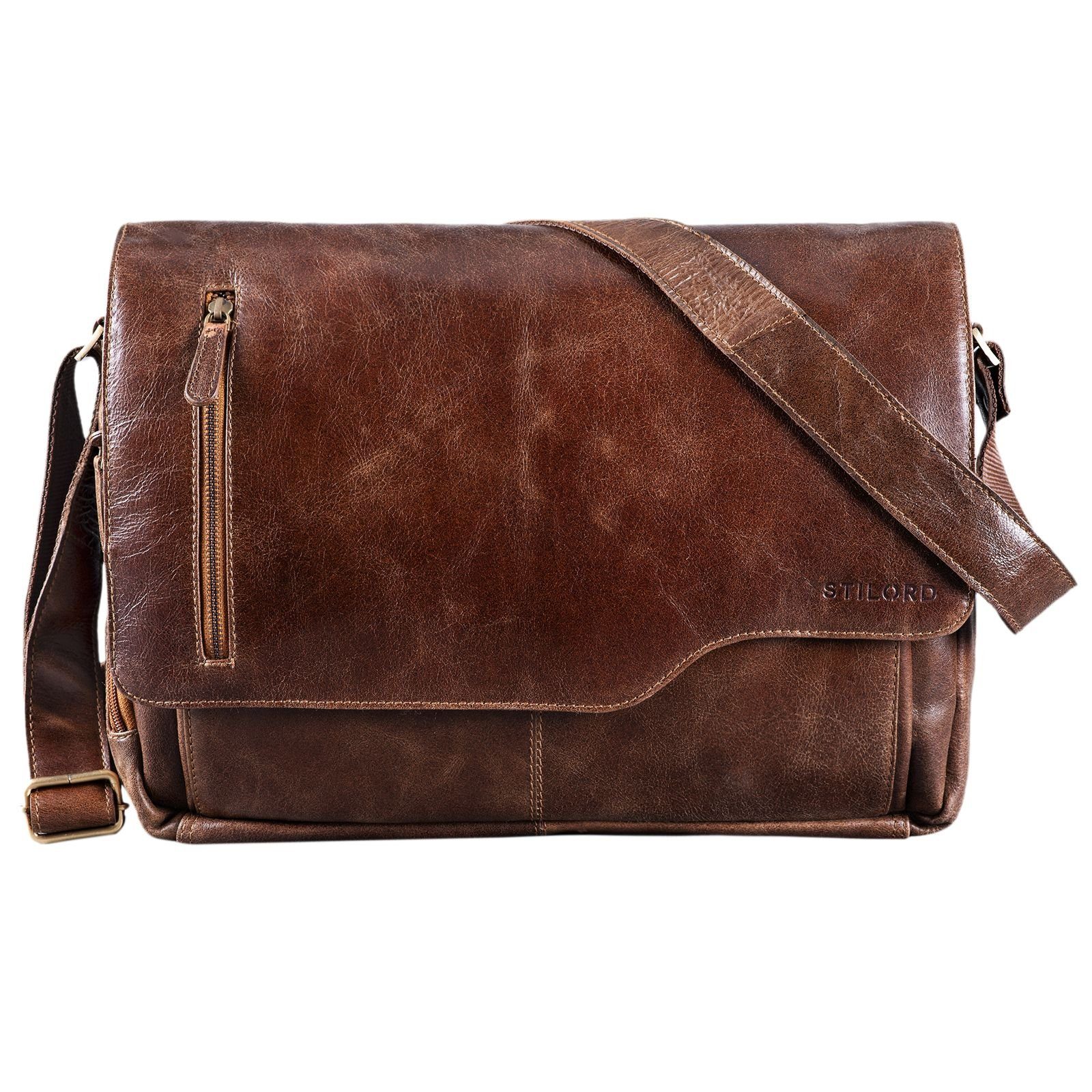 STILORD Laptoptasche "Marlon" Ledertasche Herren Business