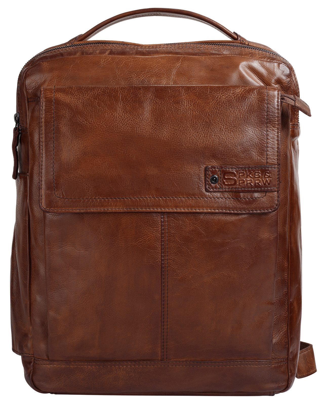 Spikes & Sparrow Laptoprucksack, echt Leder
