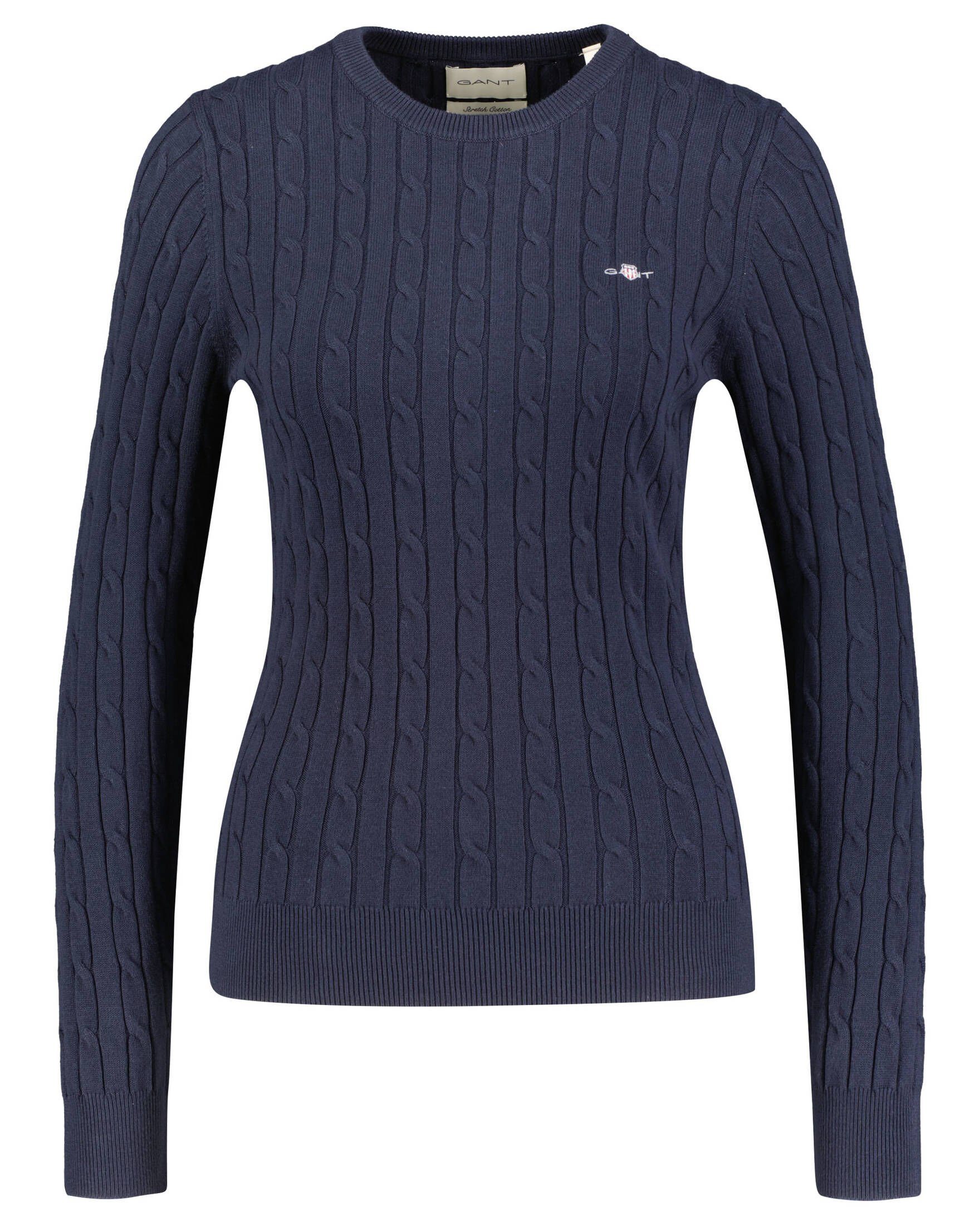 Gant Strickpullover Damen Strickpullover mit Zopfmuster günstig online kaufen