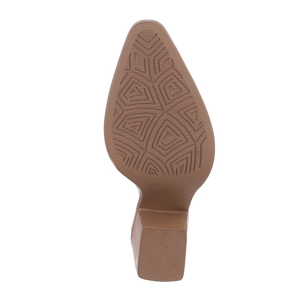 Ital-Design Damen Cowboyboots Western Westernstiefel (87379006) Blockabsatz Stiefel in Weiß