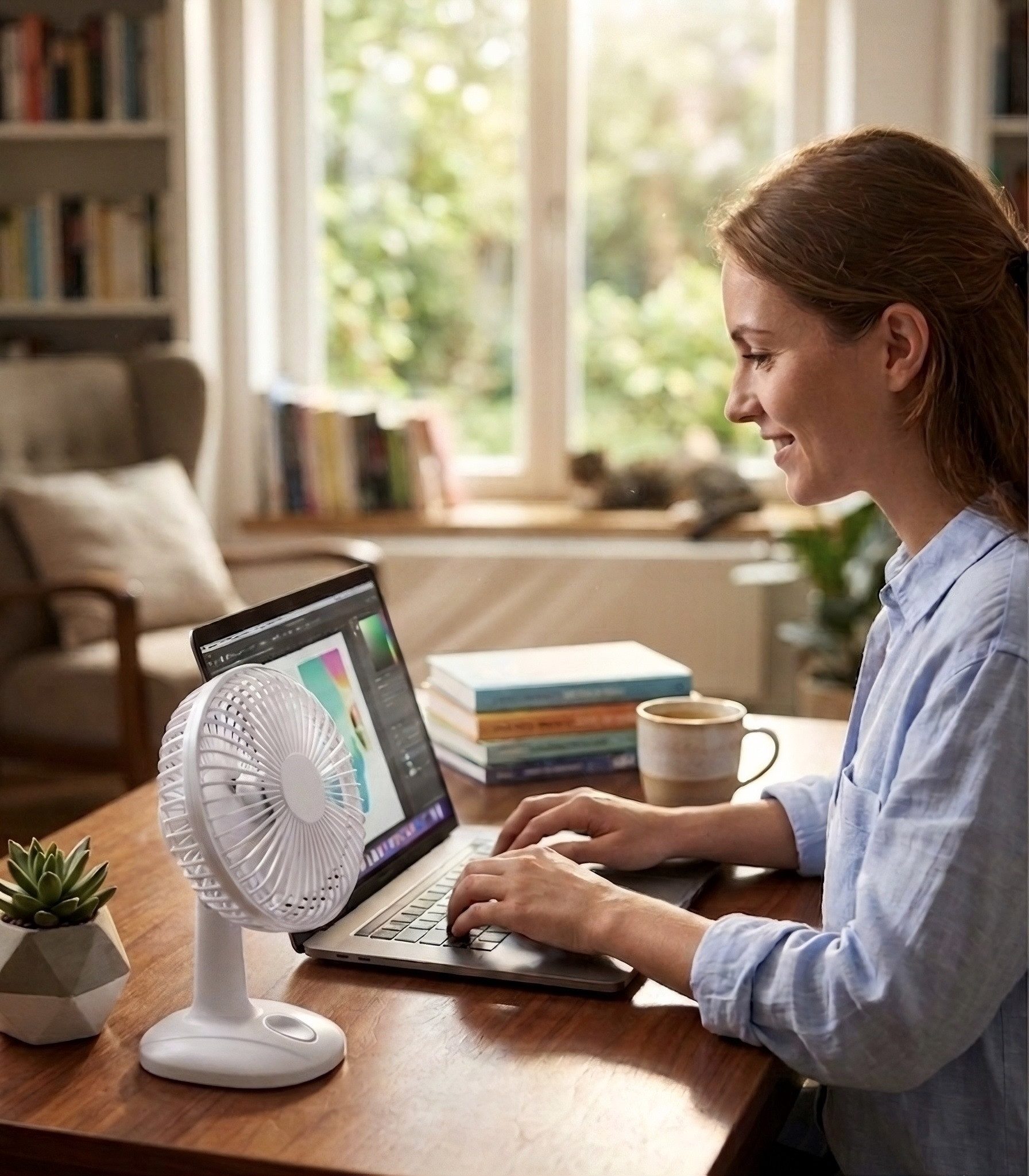 SALCO Tischventilator STV-160, 15cm Durchmesser, 3 Flügel, 2 Stufen, ideal für´s Office