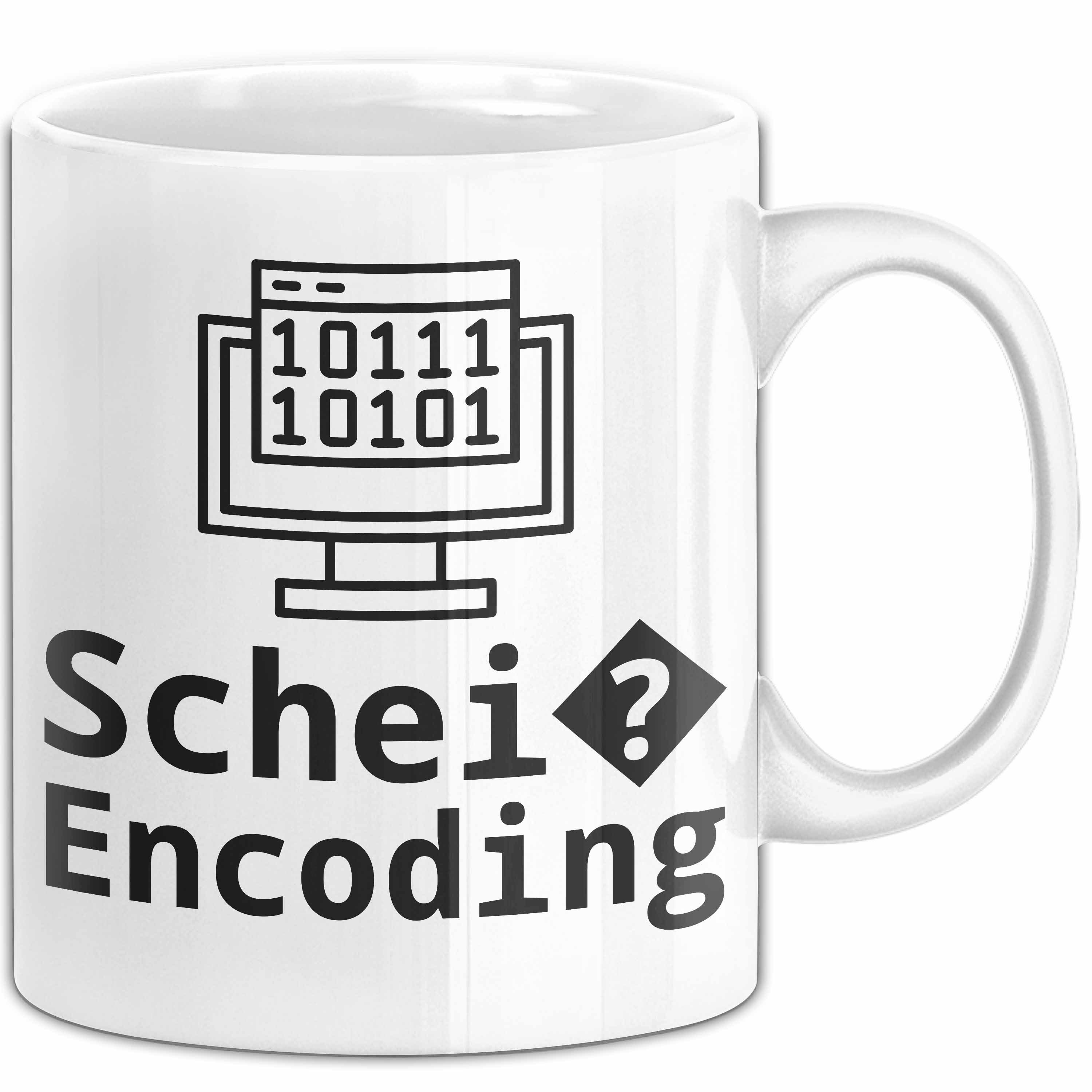Tasse Scheiß Encoding Tasse Lustiges Informatiker Programmier Kaffee-Becher