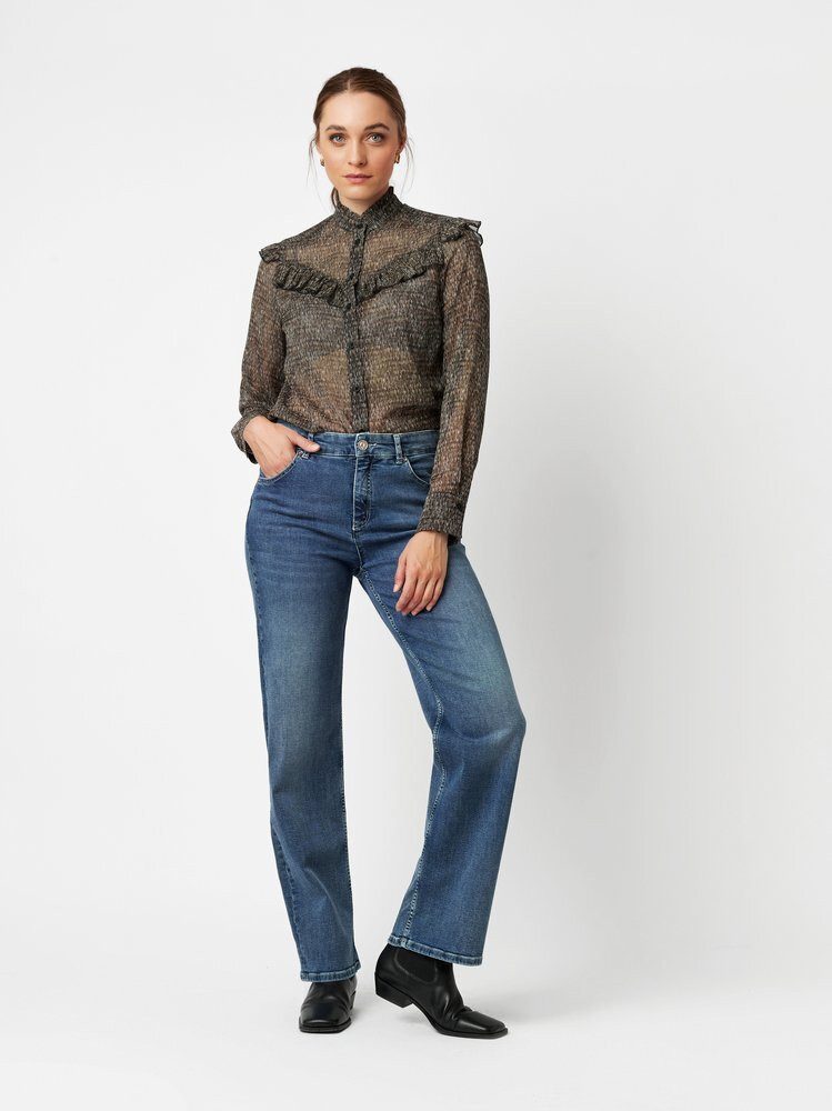 TONI Klassische Bluse Cleo mit Rüschen und feinem Muster günstig online kaufen