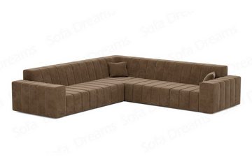 Sofa Dreams Ecksofa Polster Ecksofa Modern Stoff Eck Couch Samtstoff Gran Canaria L Form, Loungesofa