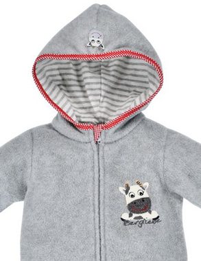 BONDI Strampler Kuscheliger Baby Fleece-Overall "Kuh" 93665 - Grau, Kinder Herbst Wintermode