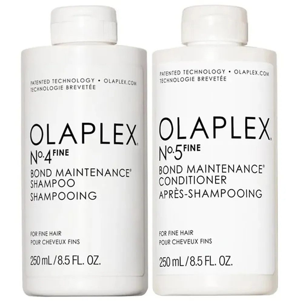 Olaplex Haarpflege-Set OLAPLEX Fine No.4 Shampoo + No.5 Conditioner 250ml Für feines Haar, 2-tlg.