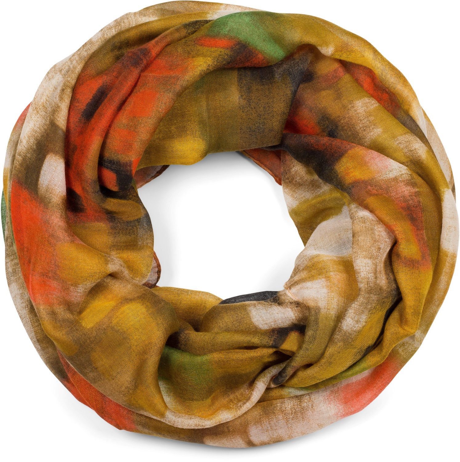 styleBREAKER Loop Loop Schal mit buntem Pinselstrich Muster, (1-St)