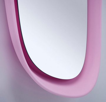 Casa Padrino Spiegel Luxus Designer Spiegel Rosa 70 x H. 97 cm - Designer Wandspiegel mit Licht